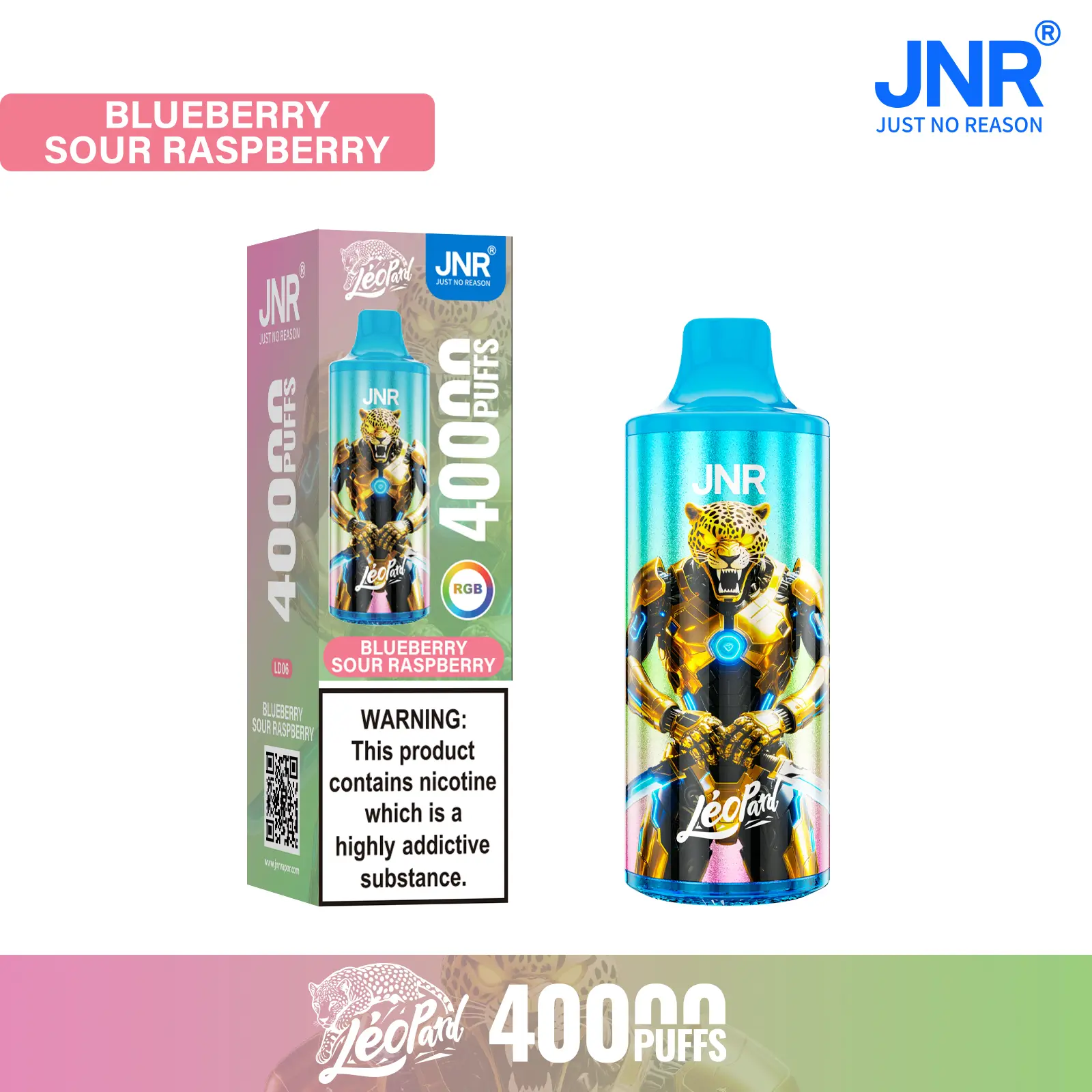 JNR - Léopard - 40K Bouffées - Vape Jetable - Disposable