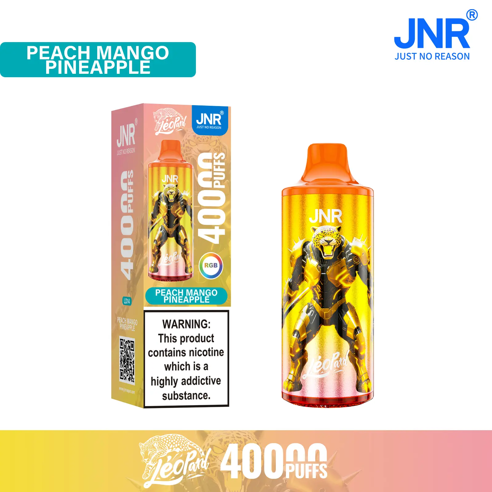 JNR - Léopard - 40K Bouffées - Vape Jetable - Disposable