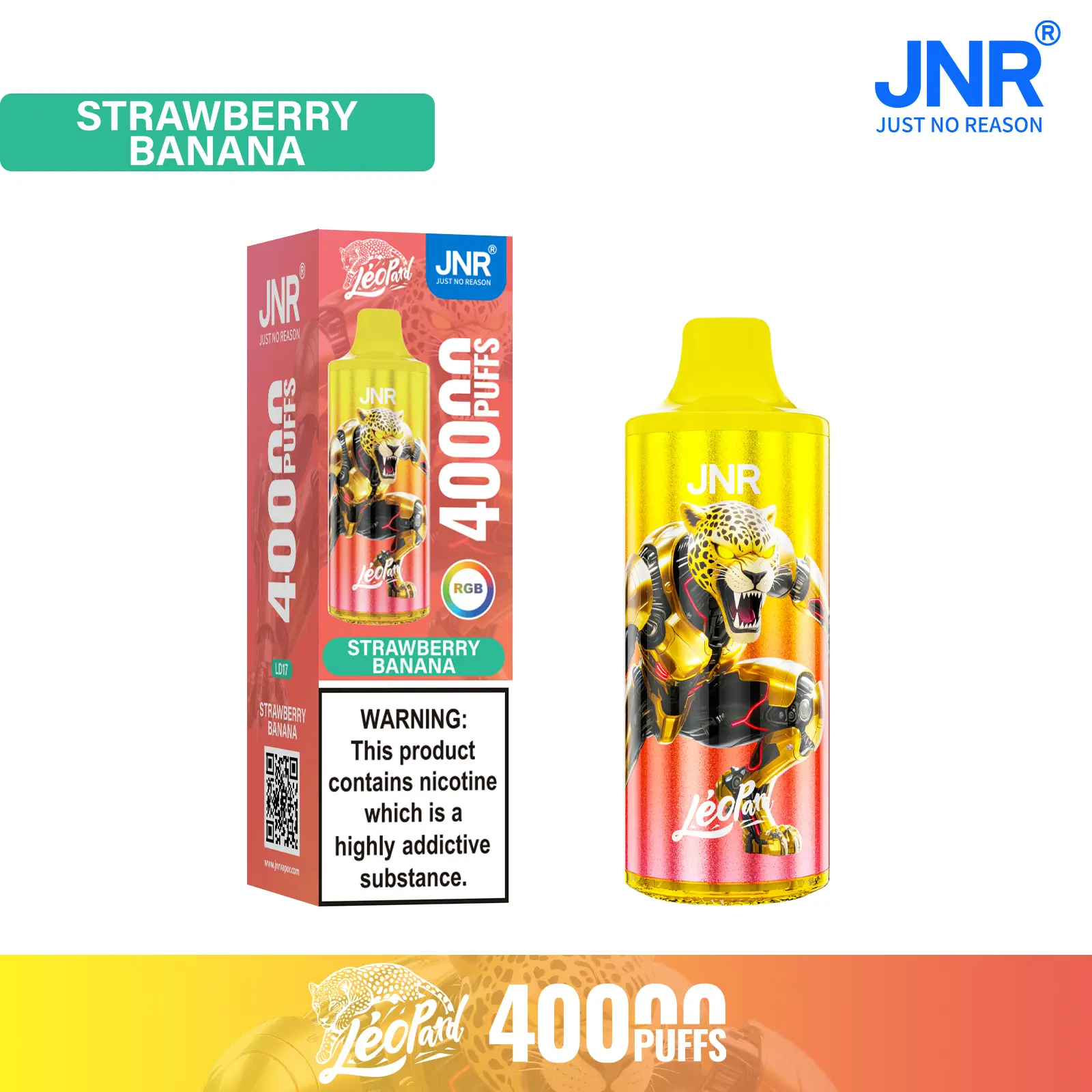 JNR - Léopard - 40K Bouffées - Vape Jetable - Disposable
