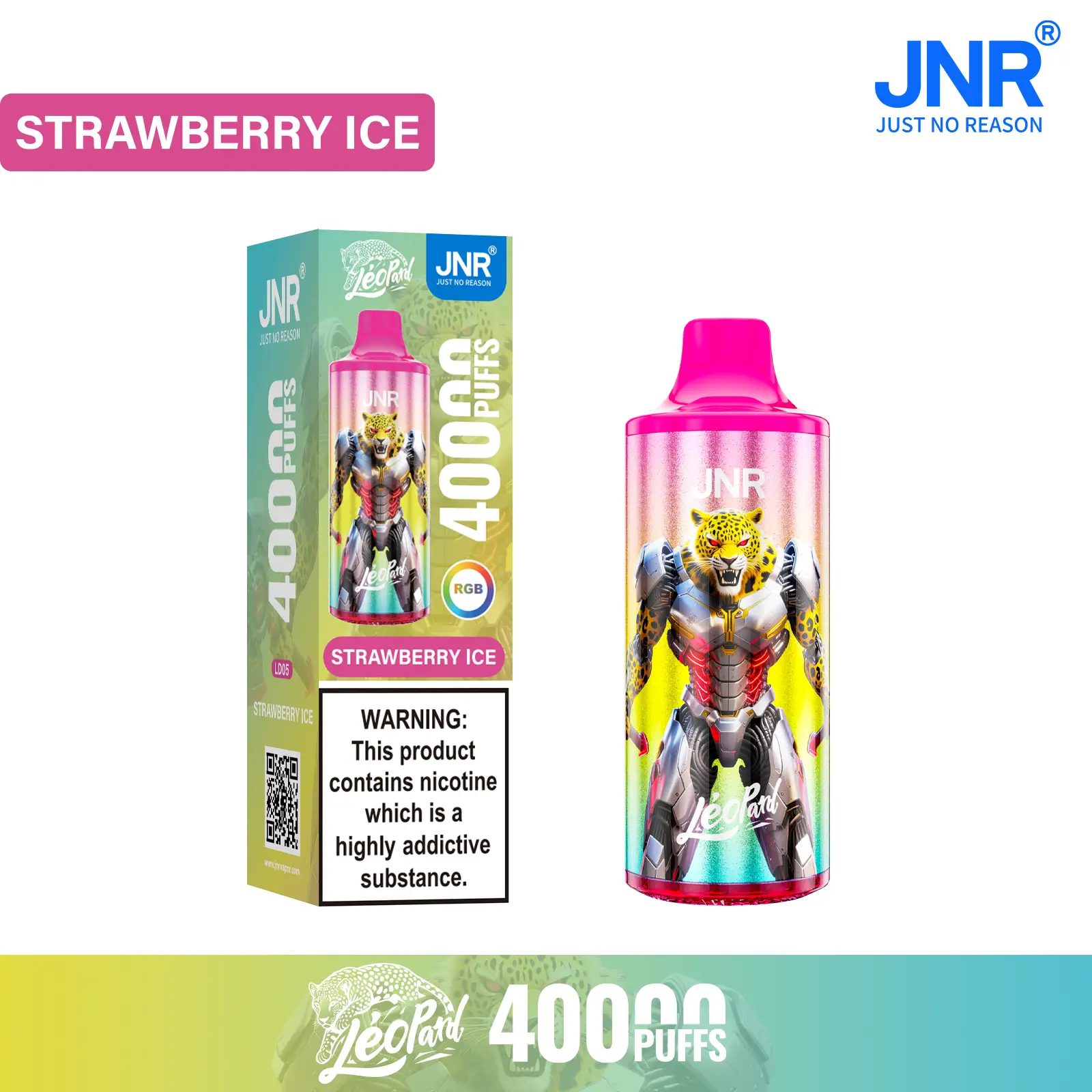 JNR - Léopard - 40K Bouffées - Vape Jetable - Disposable