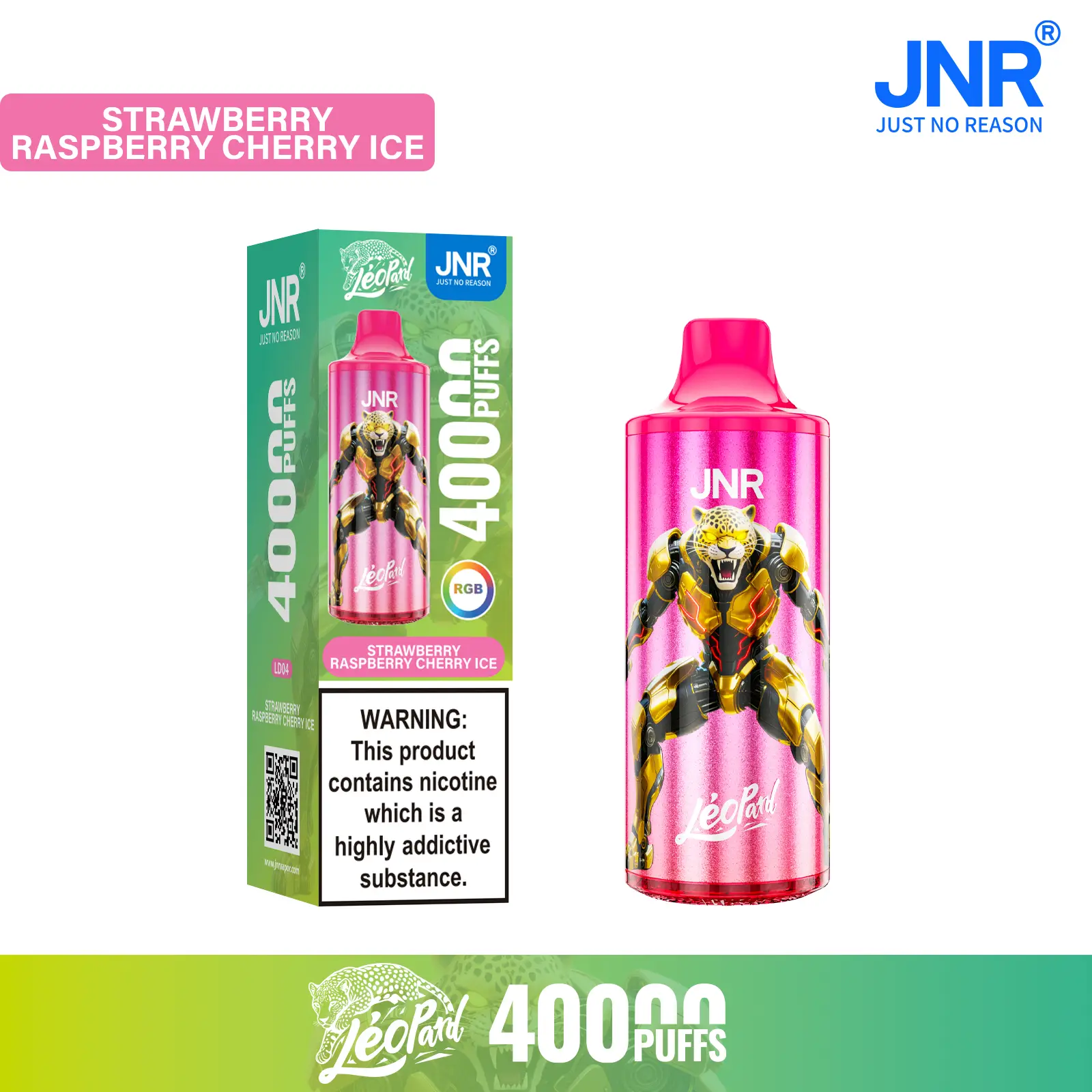 JNR - Léopard - 40K Bouffées - Vape Jetable - Disposable
