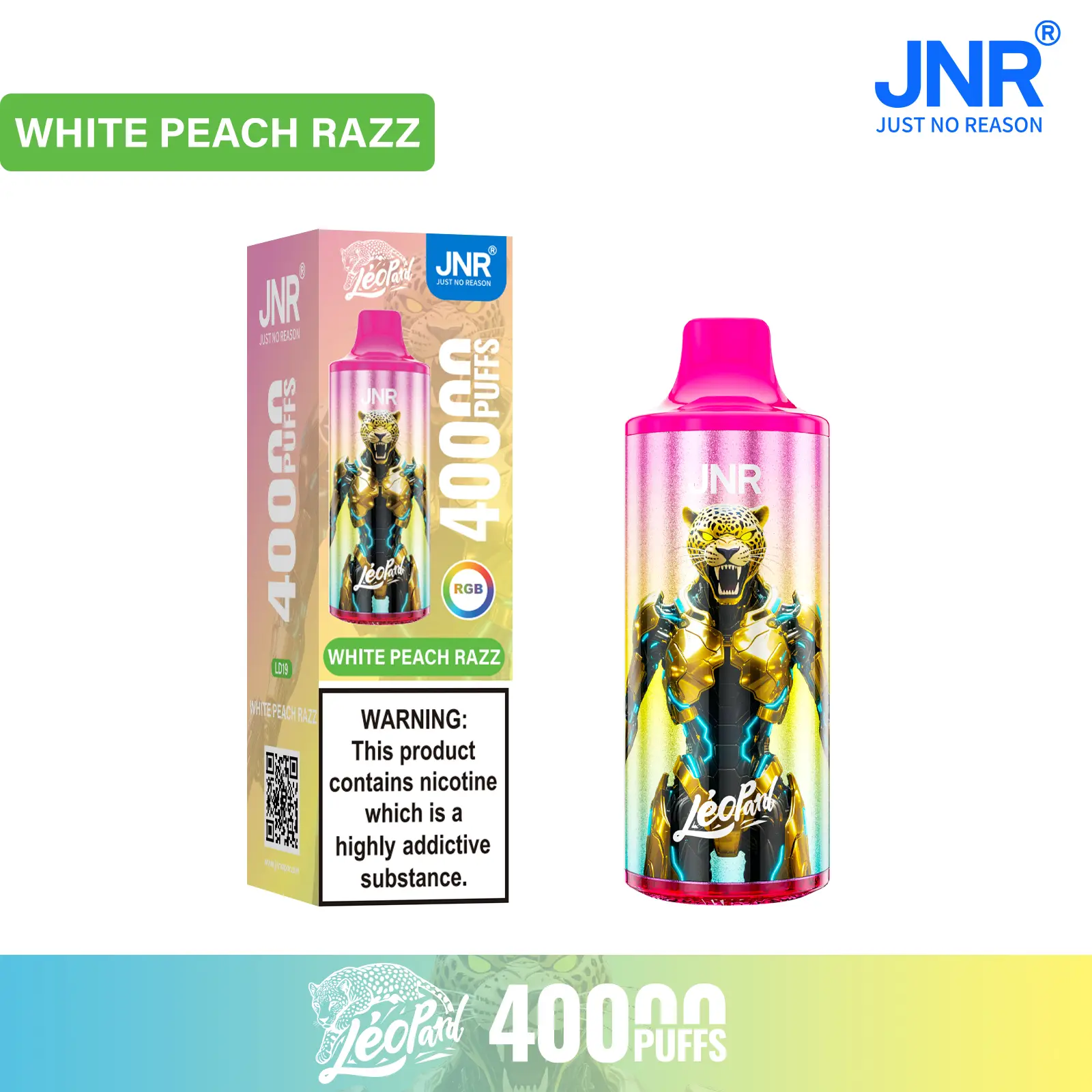 JNR - Léopard - 40K Bouffées - Vape Jetable - Disposable
