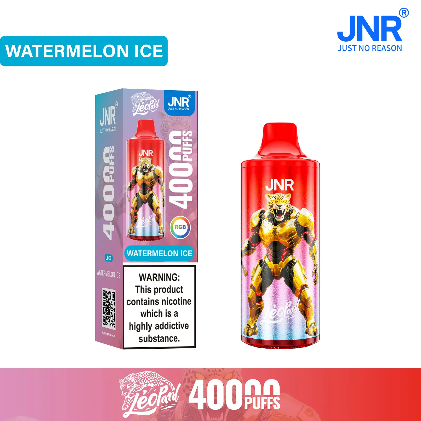 JNR - Léopard - 40K Bouffées - Vape Jetable - Disposable