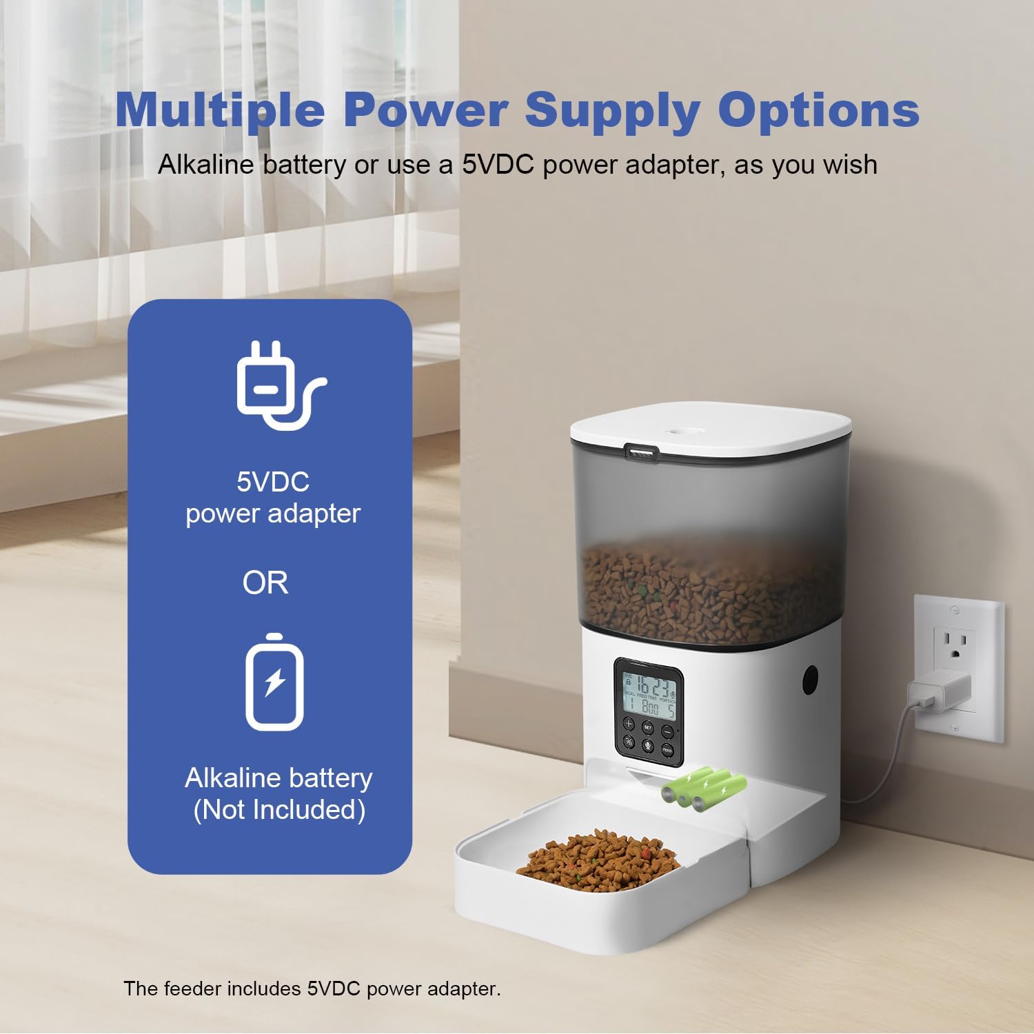 4L Smart Pet Feeder with 10s Voice Recorder