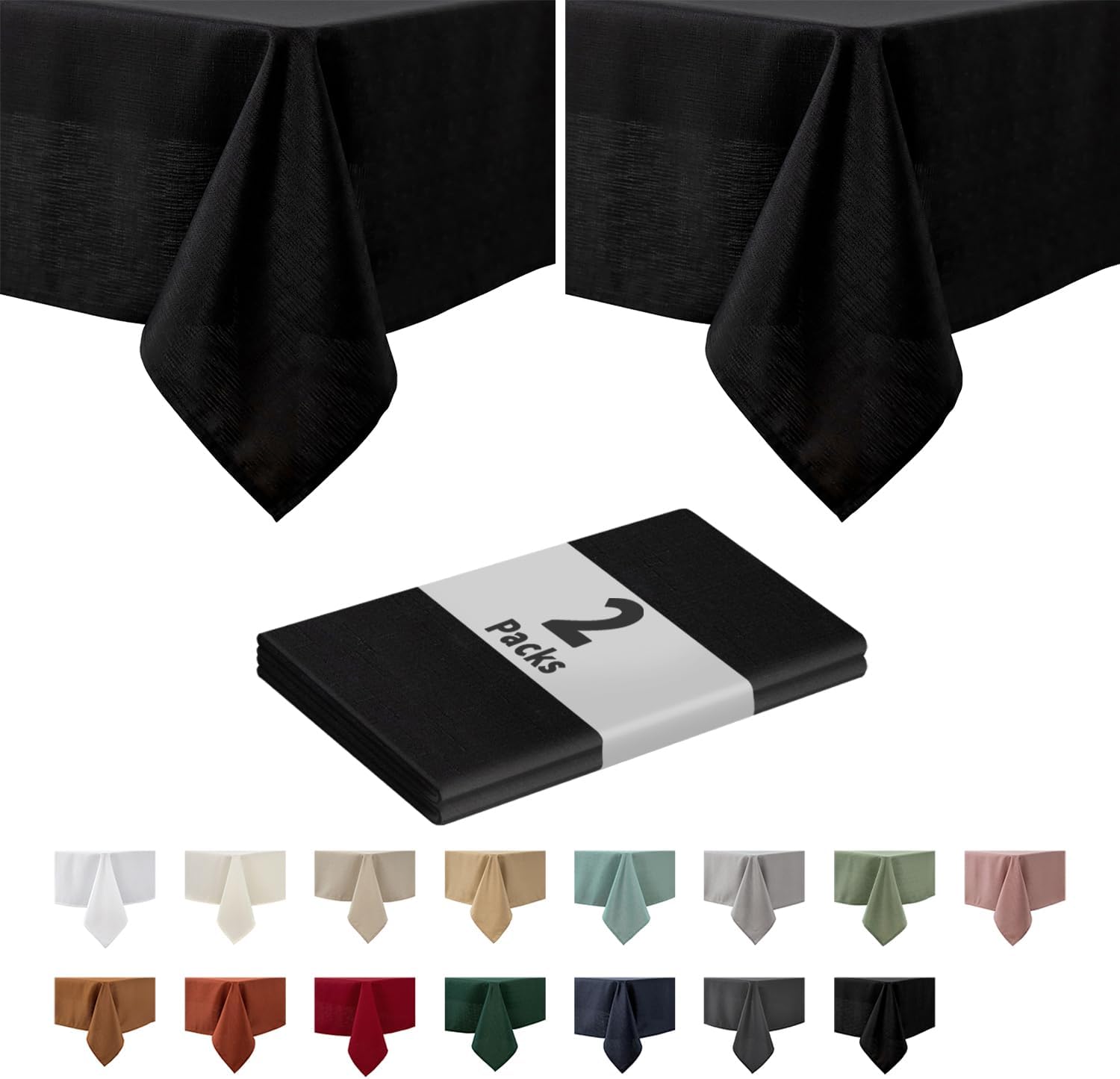 Slubby Textured Tablecloth, Square / Rectangular / Round Available
