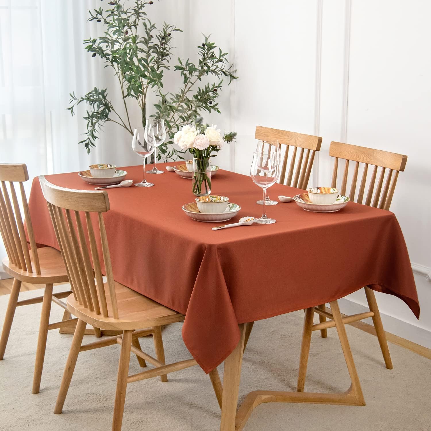 Slubby Textured Tablecloth, Square / Rectangular / Round Available