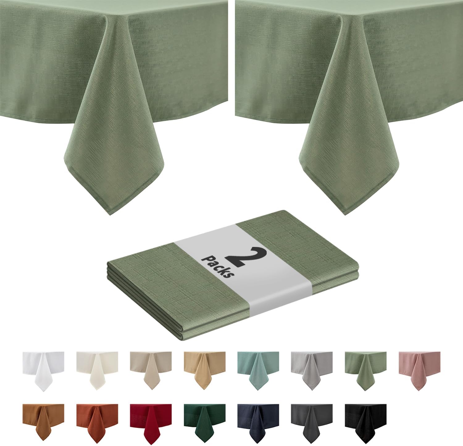 Slubby Textured Tablecloth, Square / Rectangular / Round Available