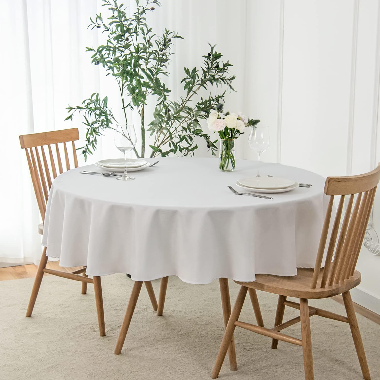 Slubby Textured Tablecloth, Square / Rectangular / Round Available
