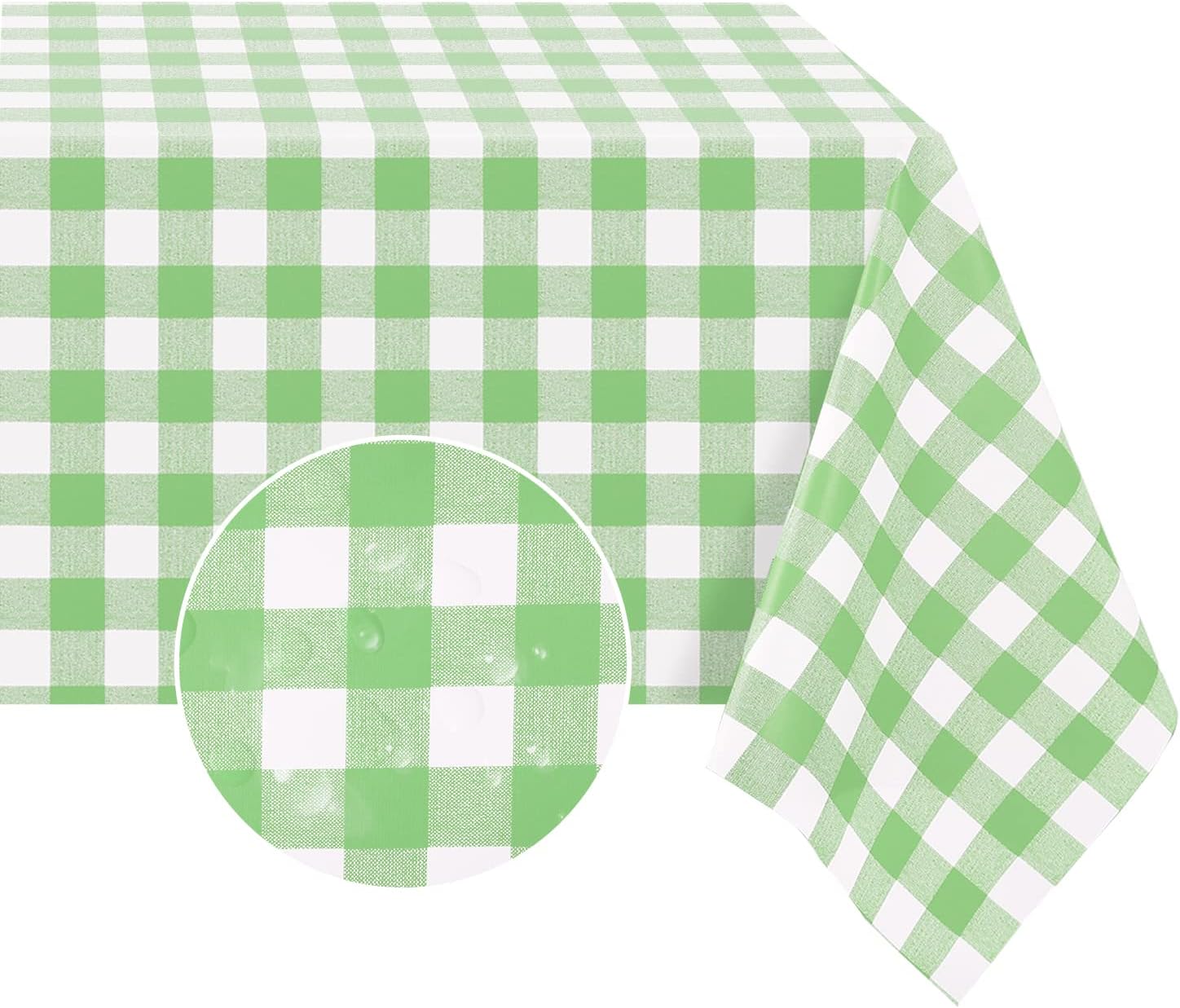 Gingham Vinyl Tablecloth, Rectangular