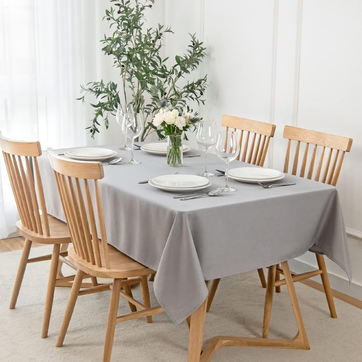 Slubby Textured Tablecloth, Square / Rectangular / Round Available