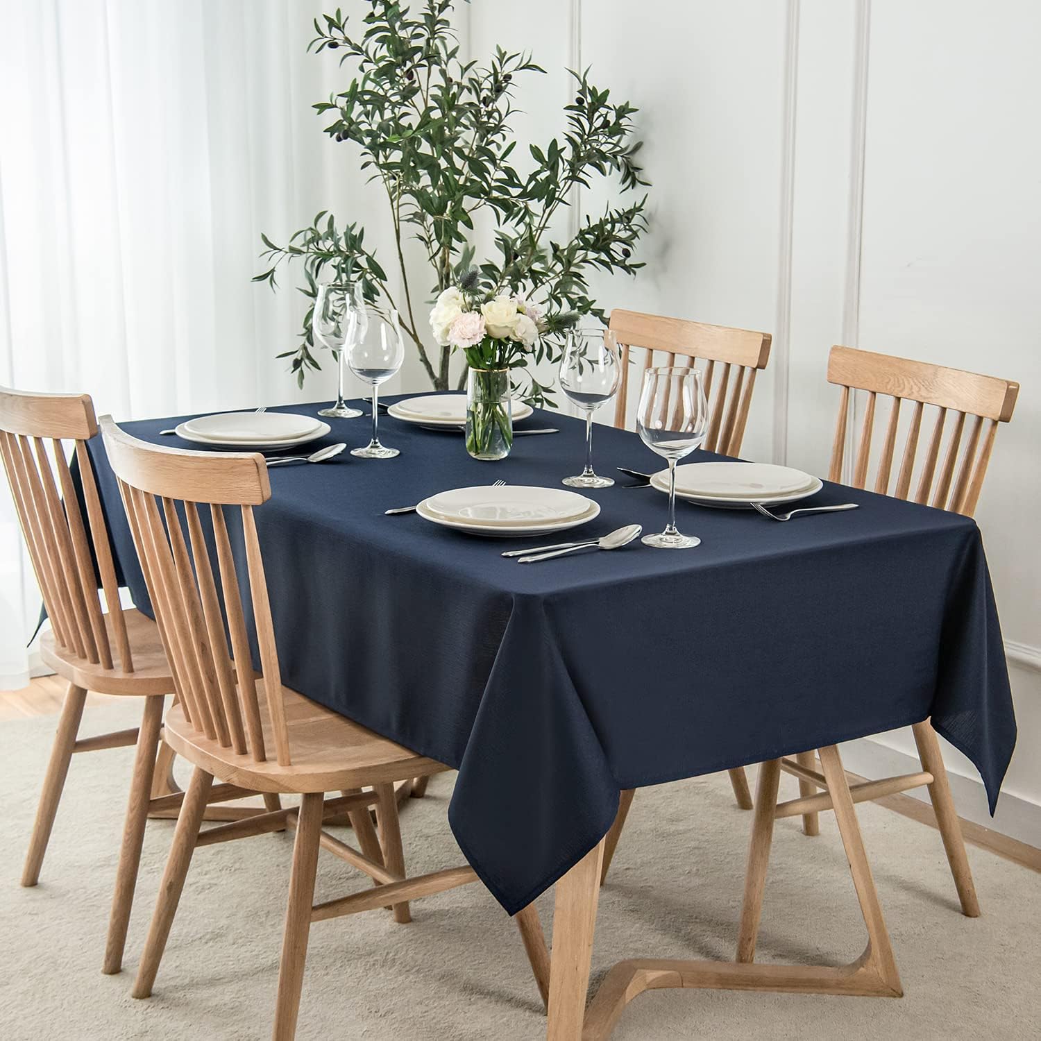 Slubby Textured Tablecloth, Square / Rectangular / Round Available