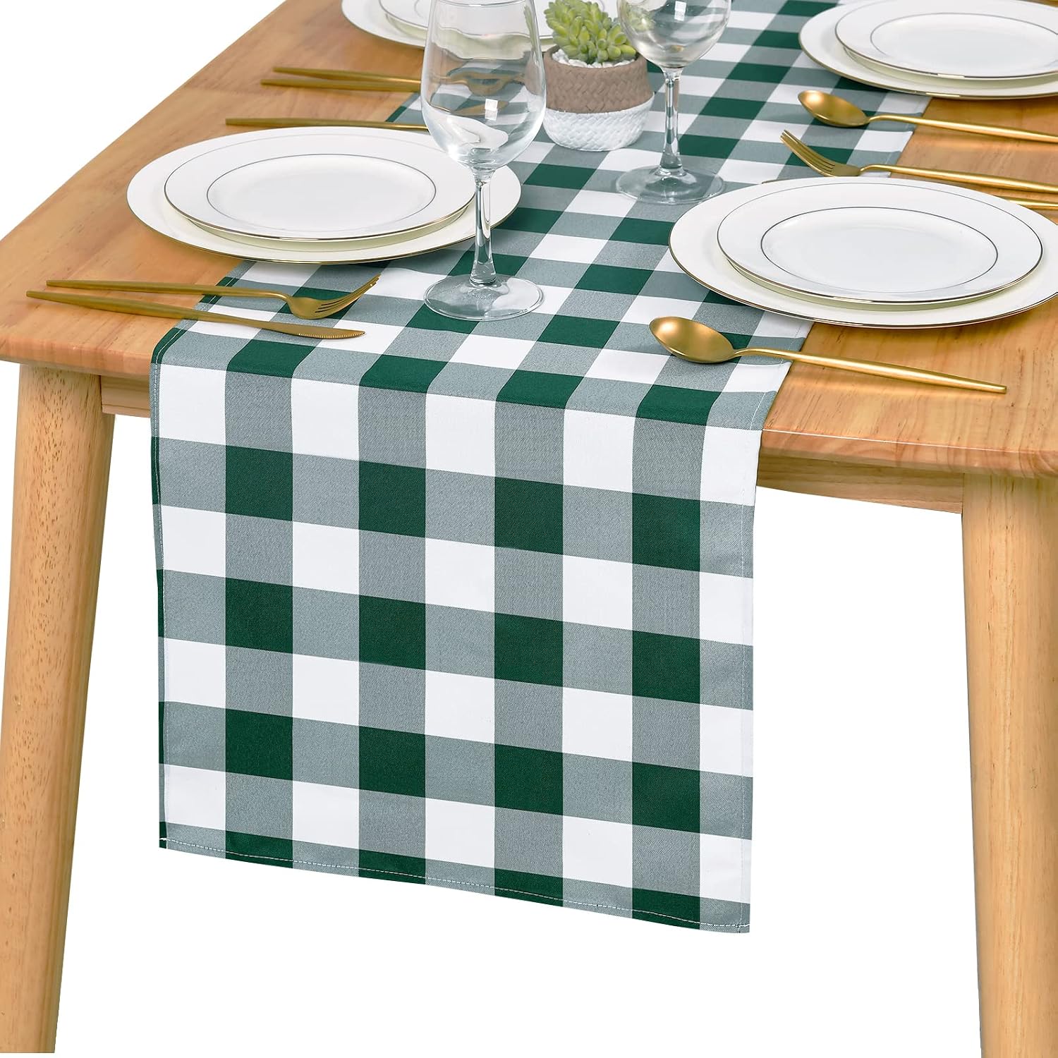 Checkered Gingham Tablecloth 60×120 Inch, Rectangular