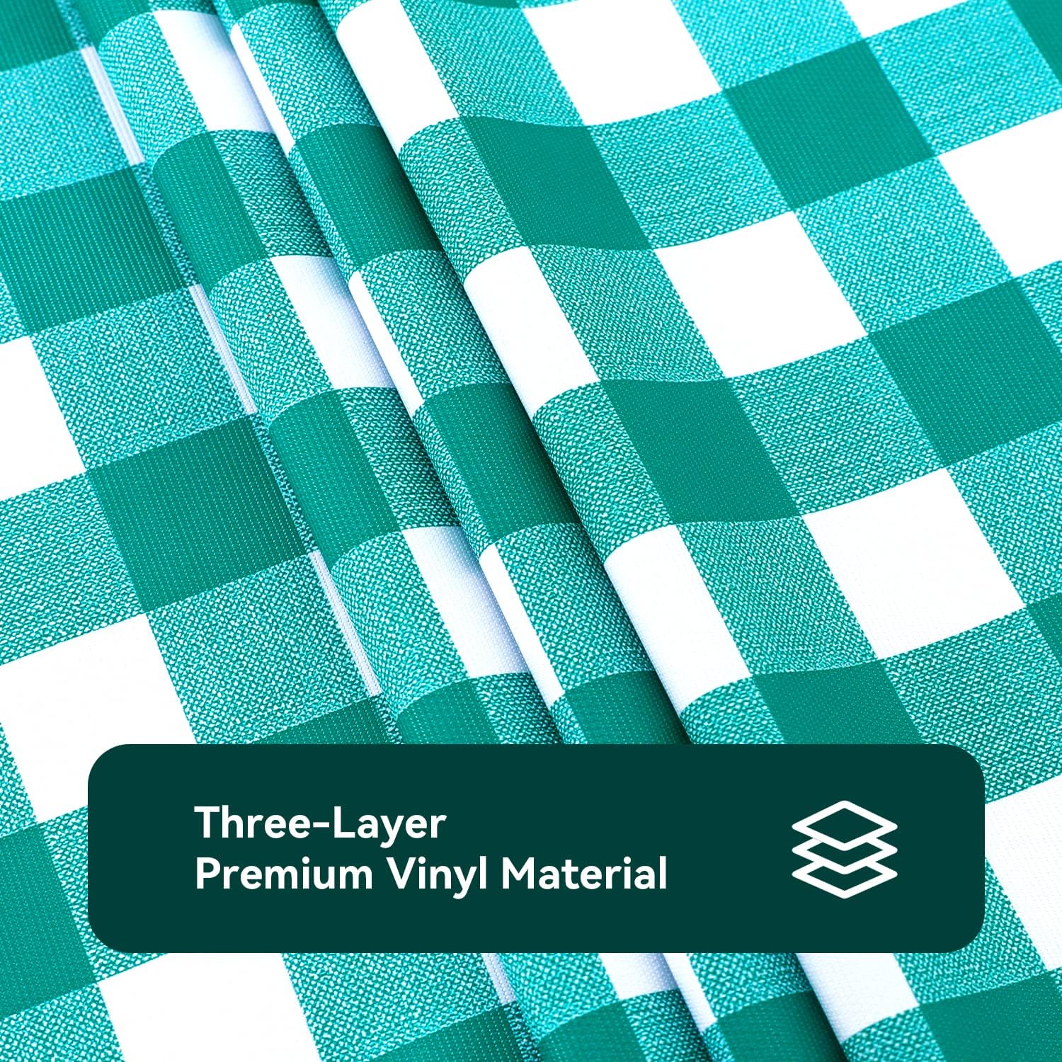 Gingham Vinyl Tablecloth, Rectangular