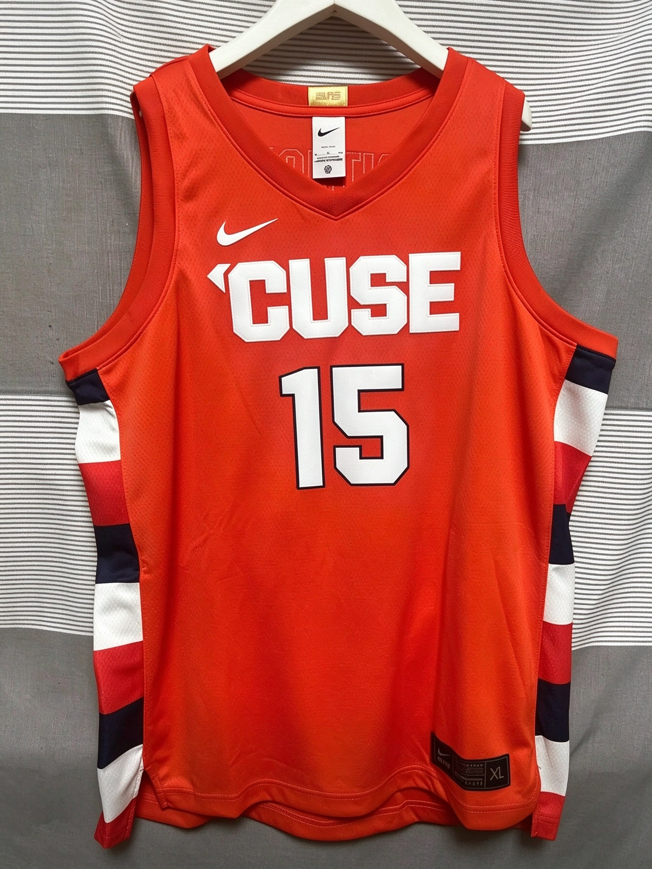 CollegeKit Hub stitched NCAA college football jersey for game day with embroidered team crest
