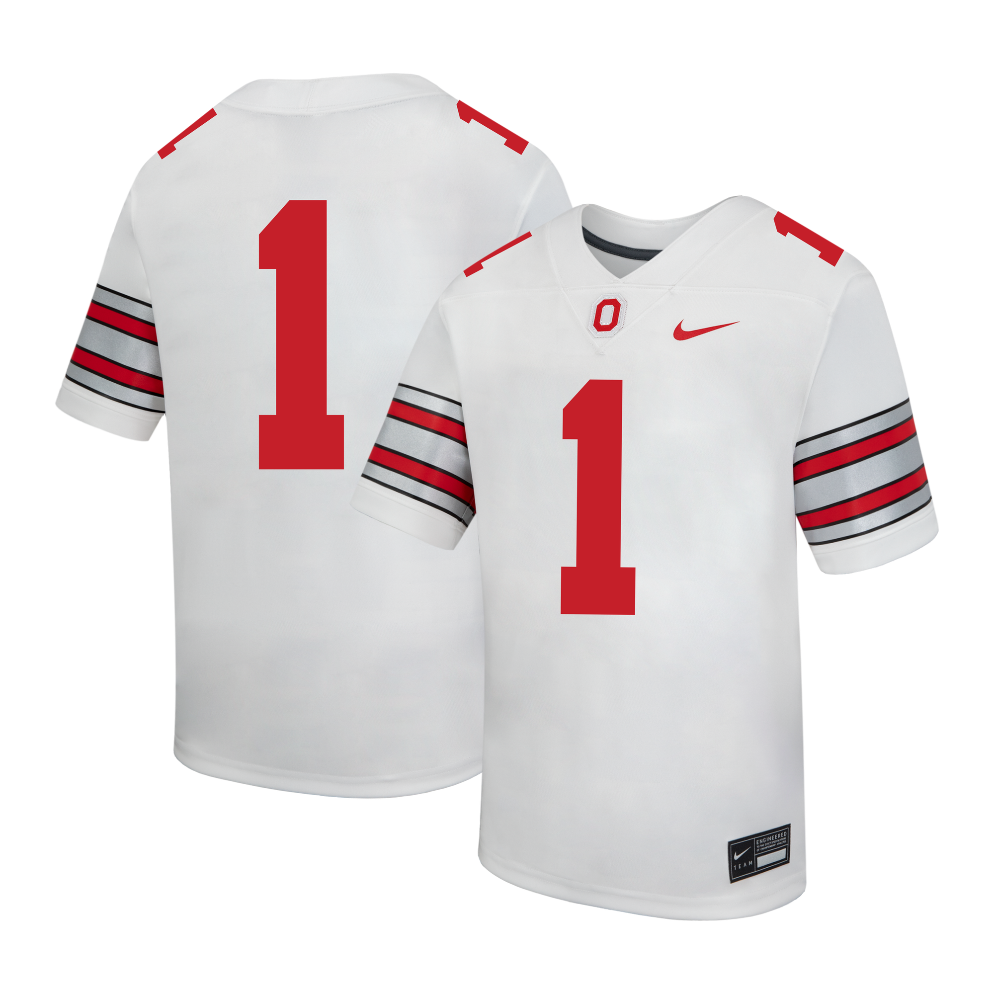 White Ohio State Buckeyes Jersey White NCAA College Football Fan Wear
