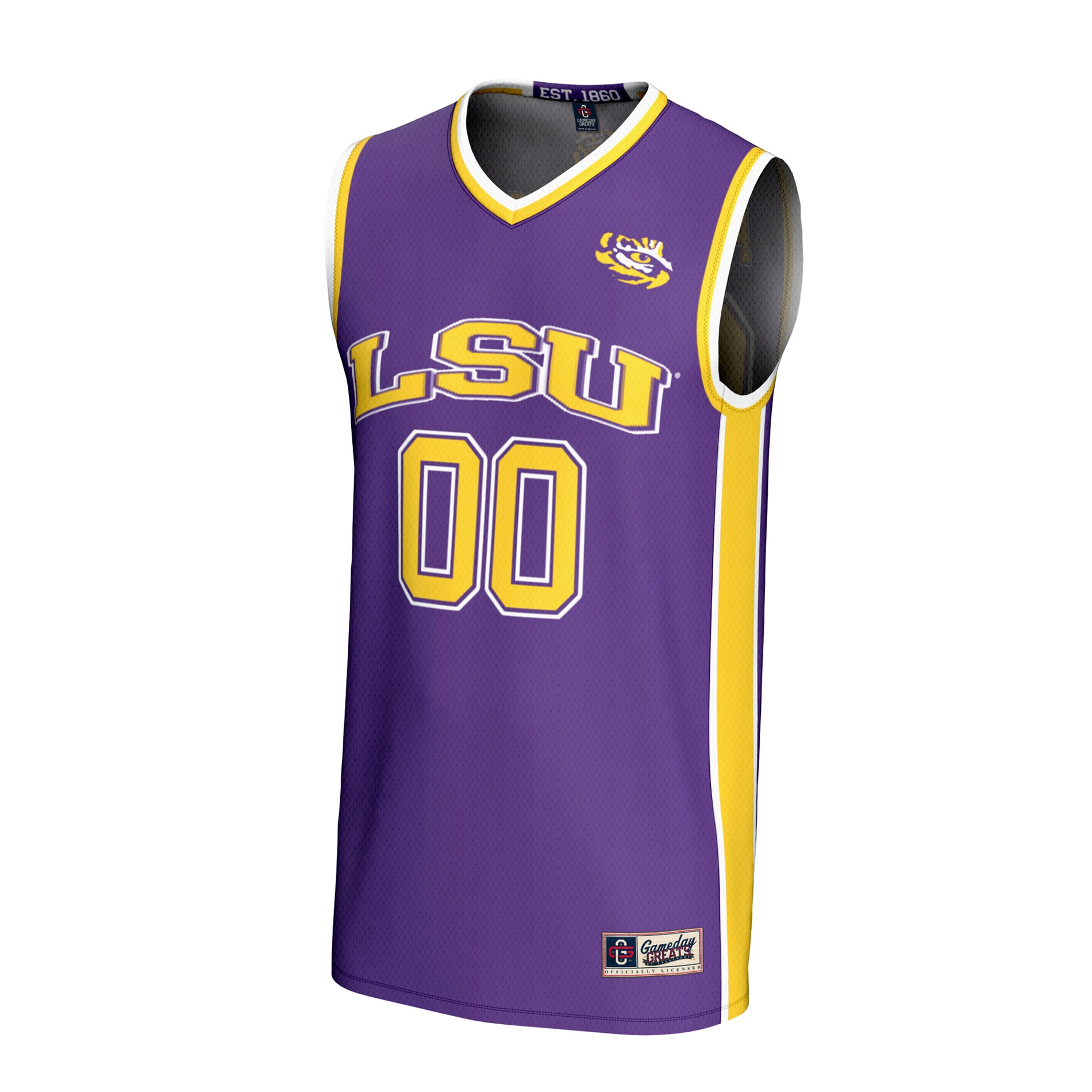 Collegiate LSU Tigers Player Jersey Purple NCAA College Basketball Fan Wear