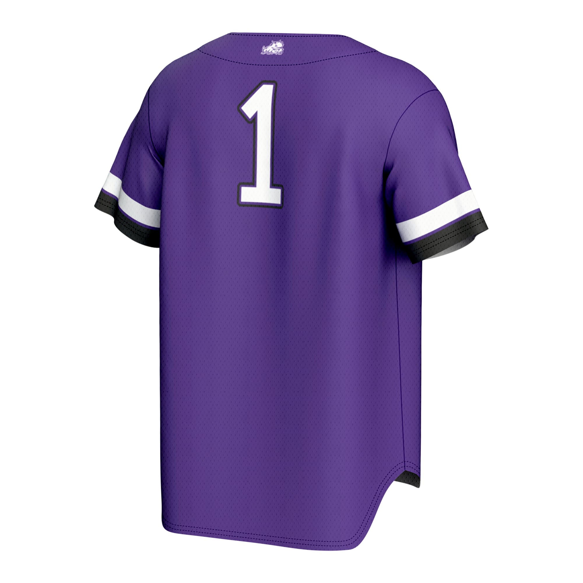 Purple Collegiate Baseball TCU Horned Frogs Game Jersey Purple NCAA College Baseball Fan Wear Purple Collegiate Baseball