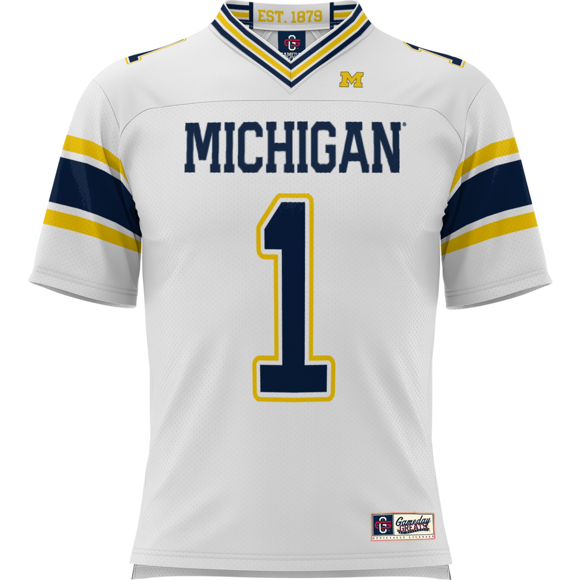 Michigan Wolverines Game Jersey White NCAA College Football Fan Wear