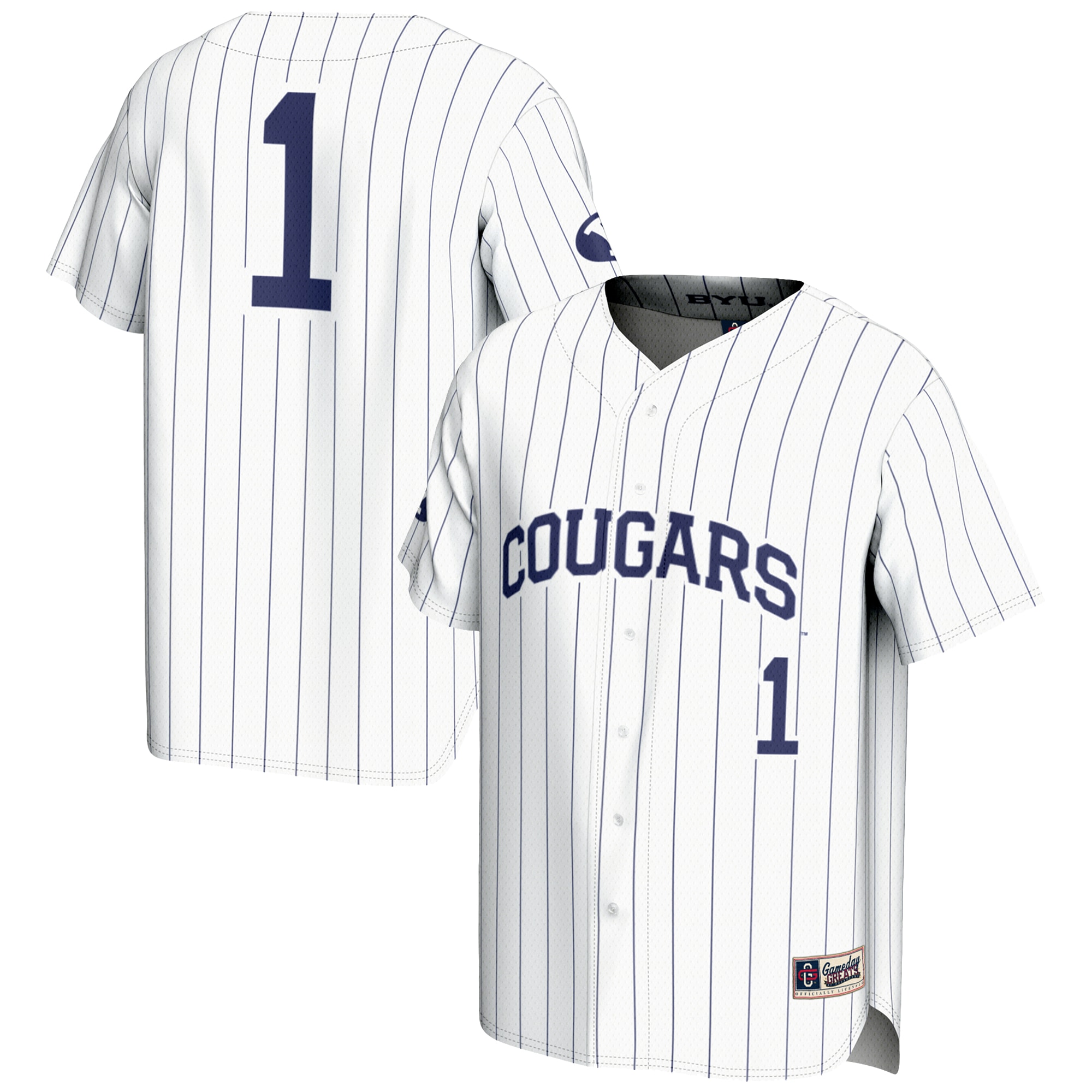 Baseball BYU Cougars Game Jersey White NCAA College Baseball Fan Wear Baseball