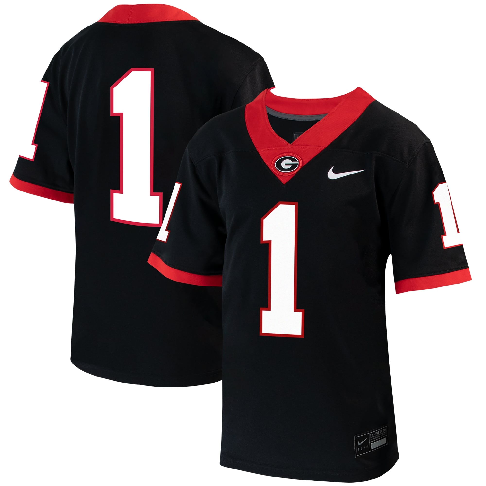 Alt Prime Georgia Bulldogs Untouchable Jersey No.1 Black NCAA College Football Fan Wear
