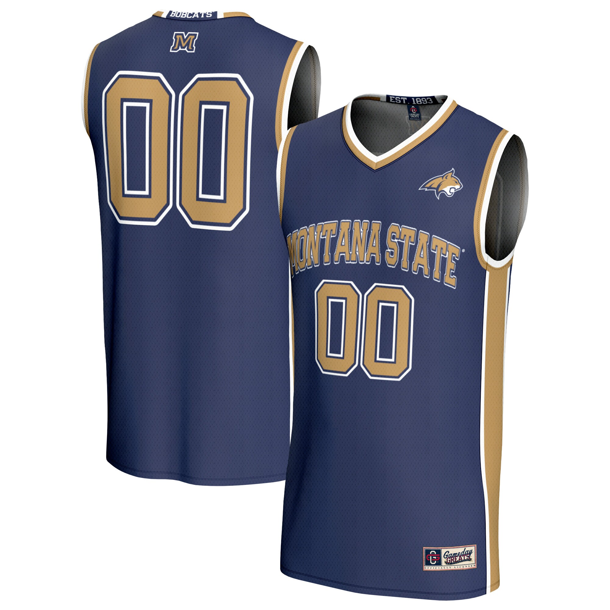 Basketball Fashion Montana State Bobcats Game Jersey Navy NCAA College Basketball Fan Wear
