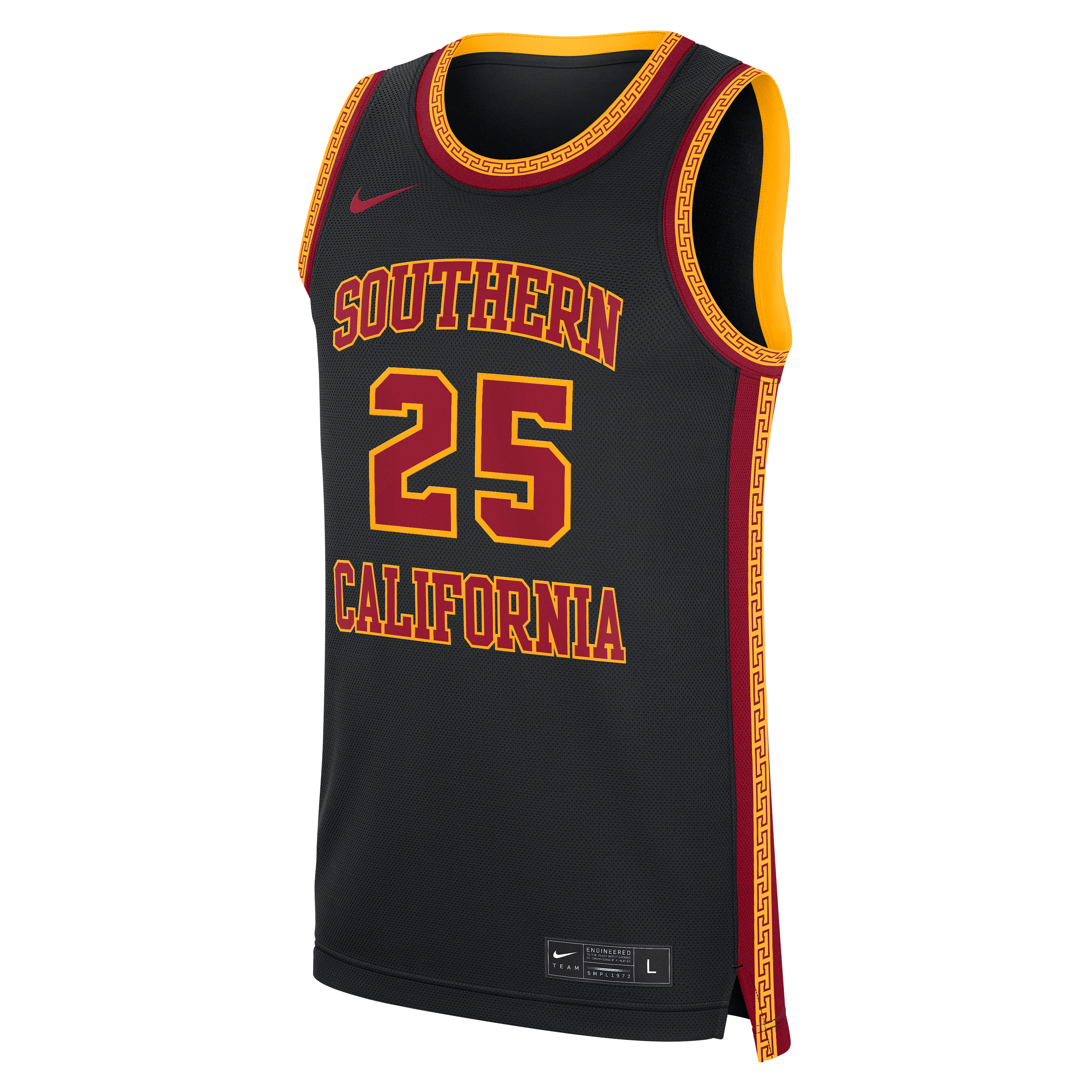 Basketball USC Trojans Alternate Jersey No.25 Black NCAA College Basketball Fan Wear