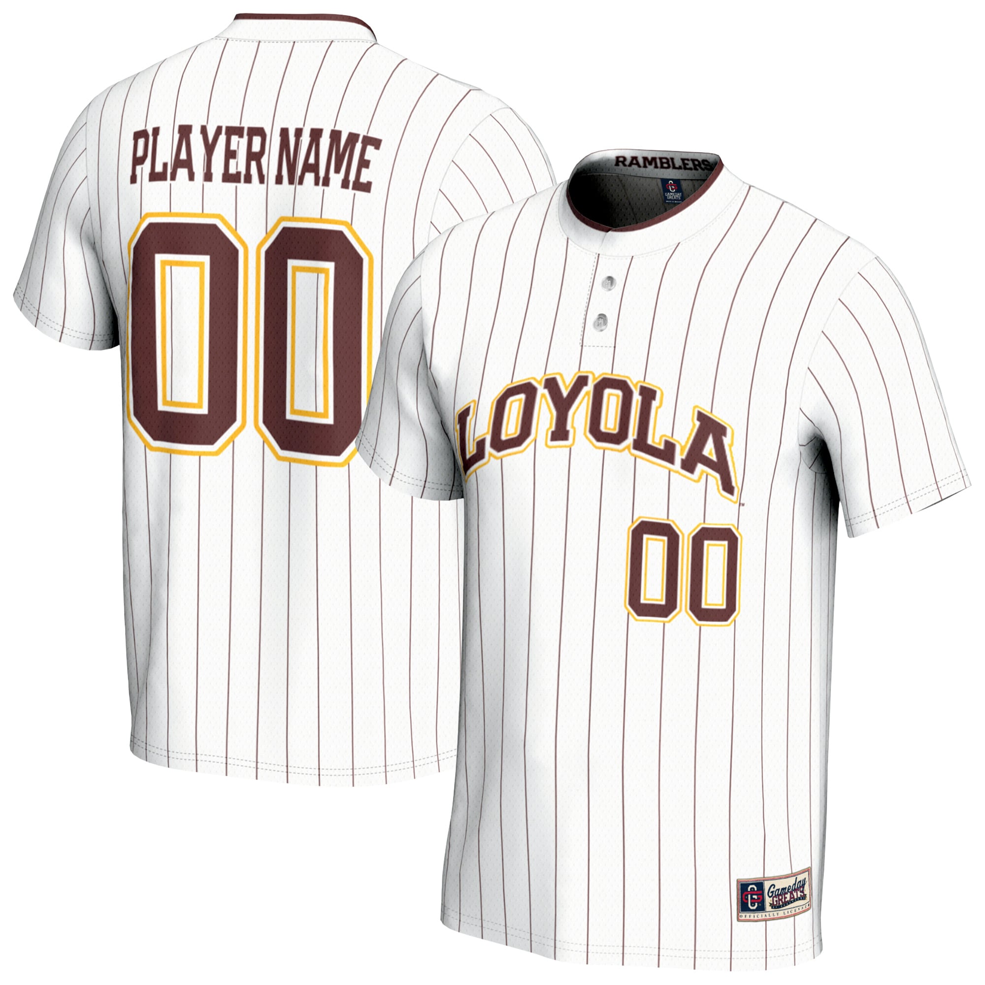 NIL Pick- Collegiate Loyola Chicago Ramblers Player Jersey White NCAA College Softball Fan Wear NIL Pick- Collegiate