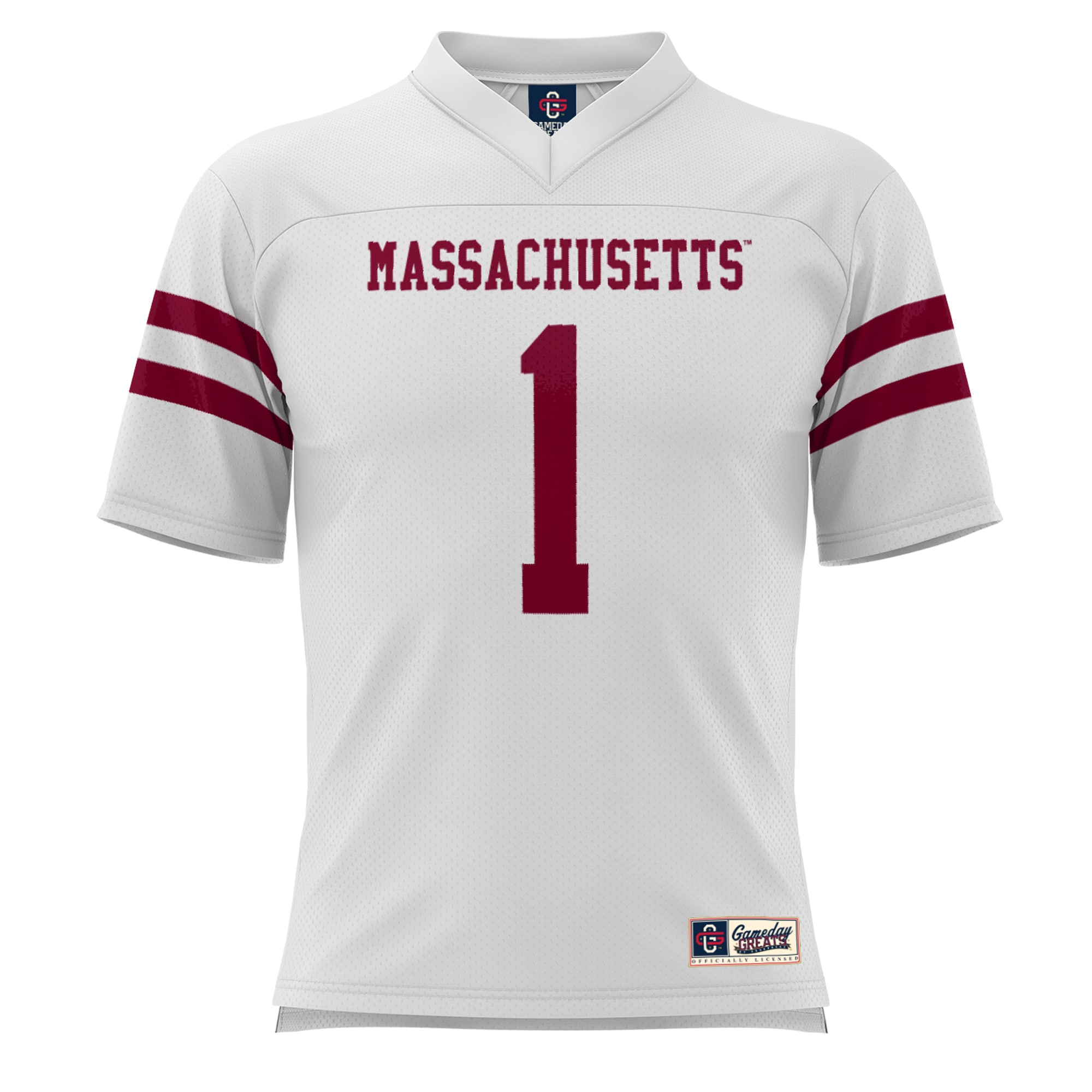 UMass Minutemen Game Jersey White NCAA College Football Fan Wear