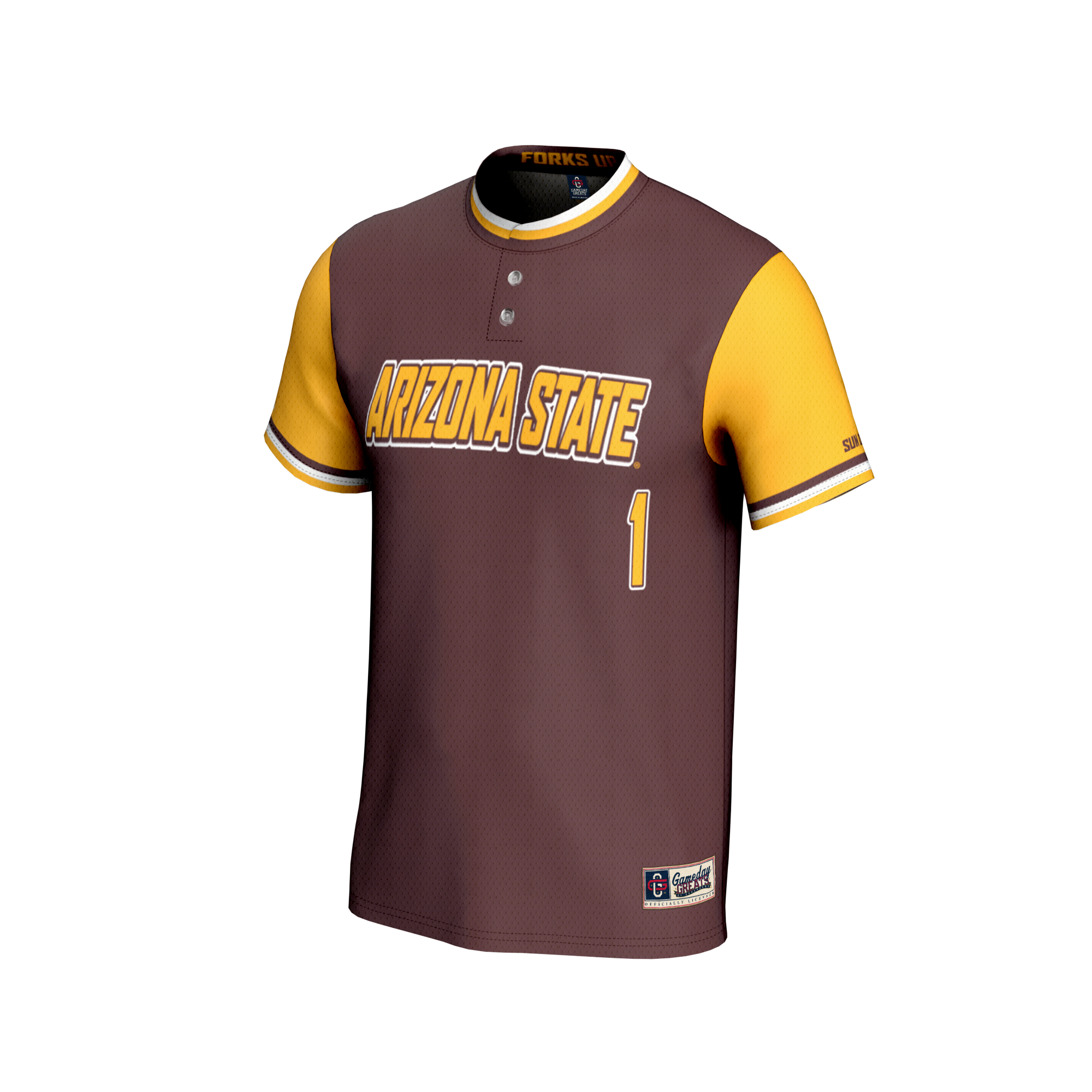 Collegiate Softball Fashion Arizona State Sun Devils Game Jersey Maroon NCAA College Softball Fan Wear