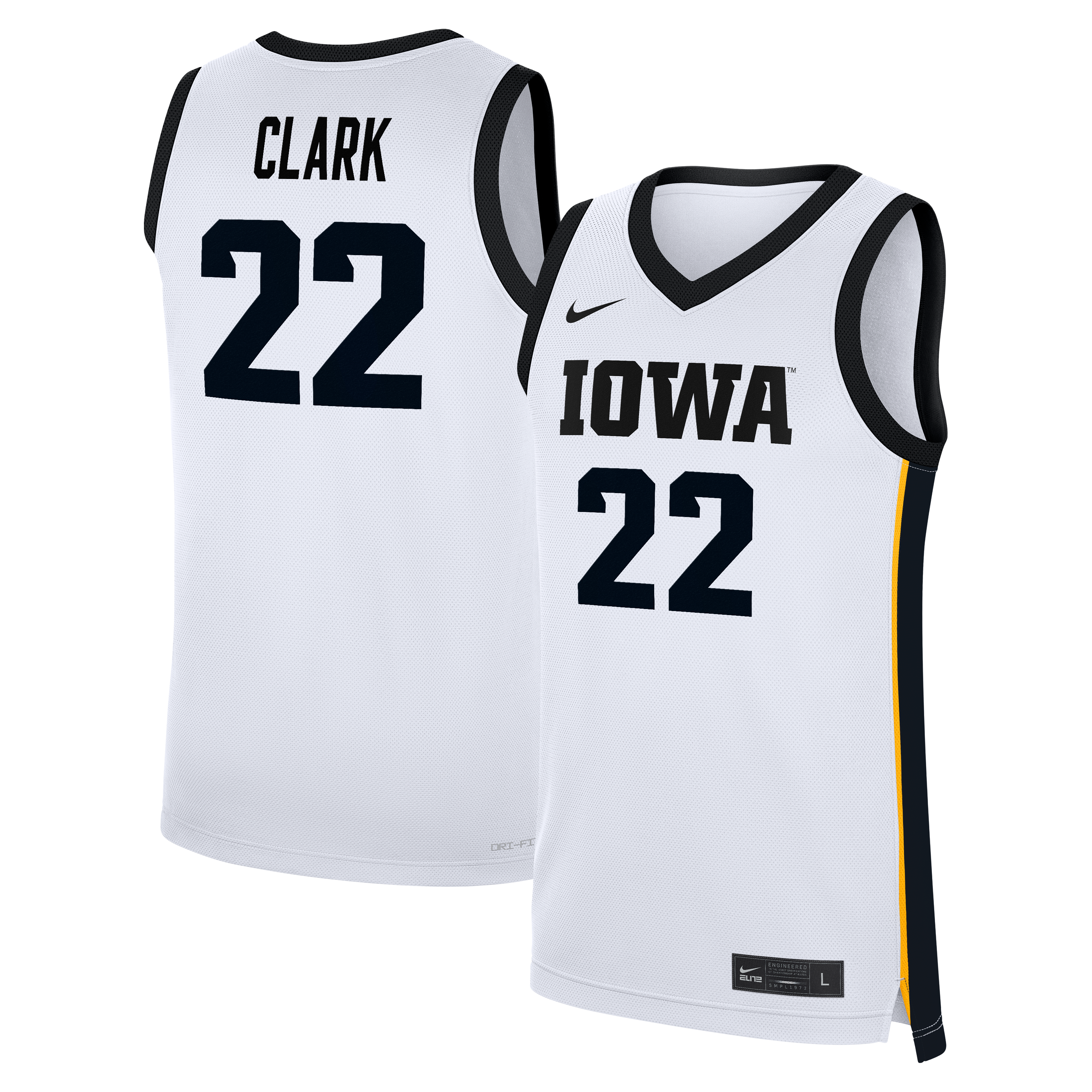 White Basketball Heritage Iowa Hawkeyes Jersey White NCAA College Basketball Fan Wear