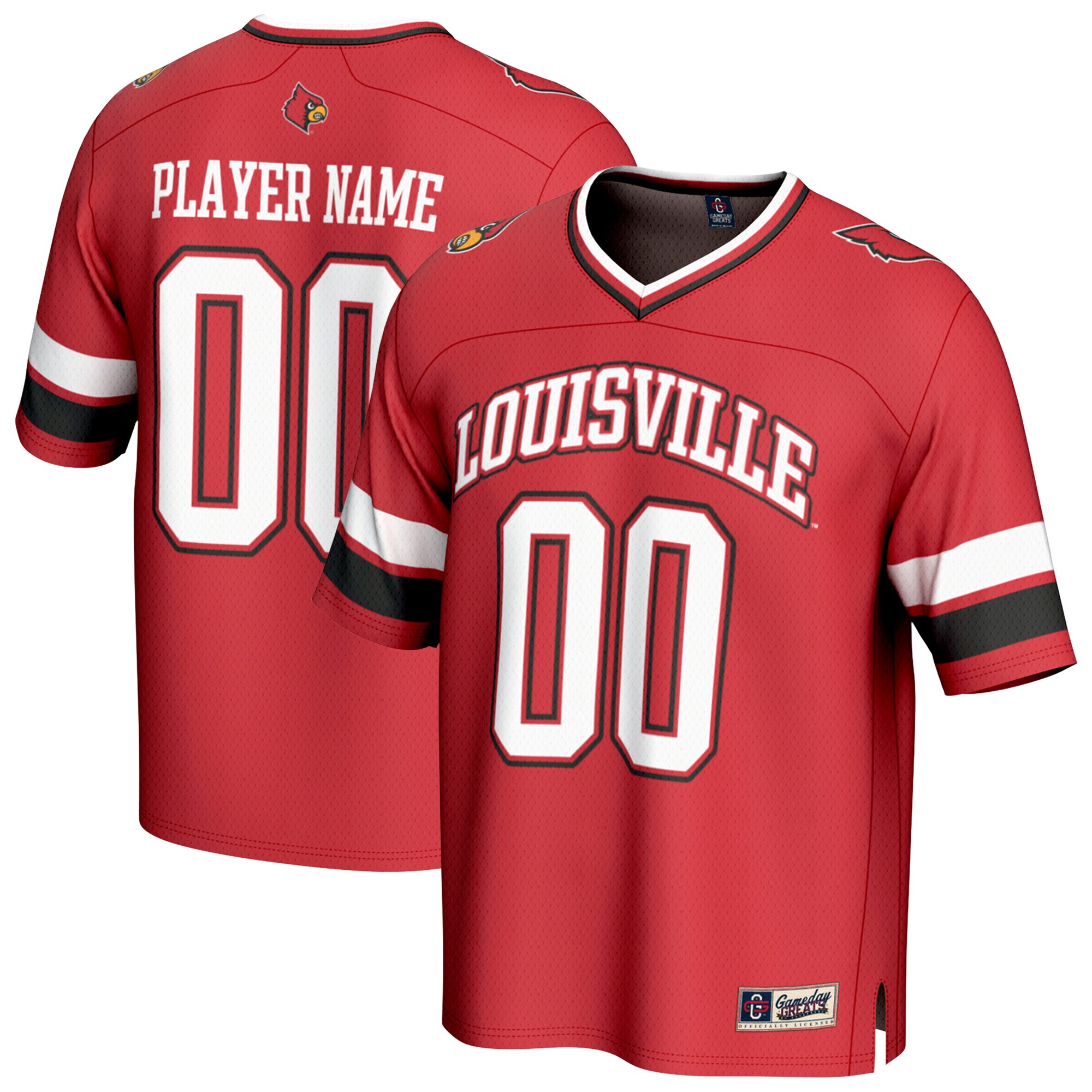 NIL Pick- Fashion Louisville Cardinals Player Jersey Red NCAA College Football Fan Wear NIL Pick- Fashion