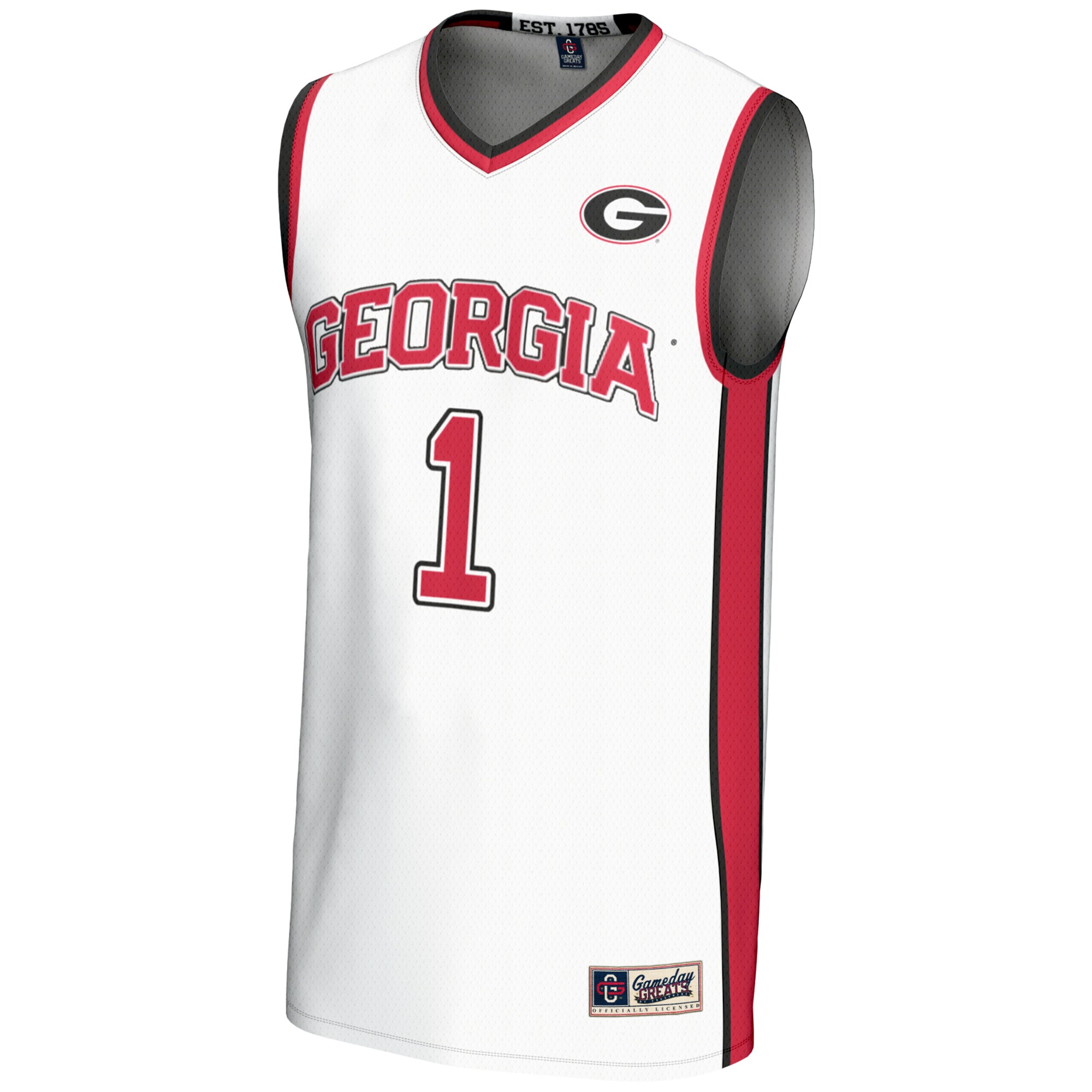 Basketball Georgia Bulldogs Game Jersey White NCAA College Basketball Fan Wear Basketball