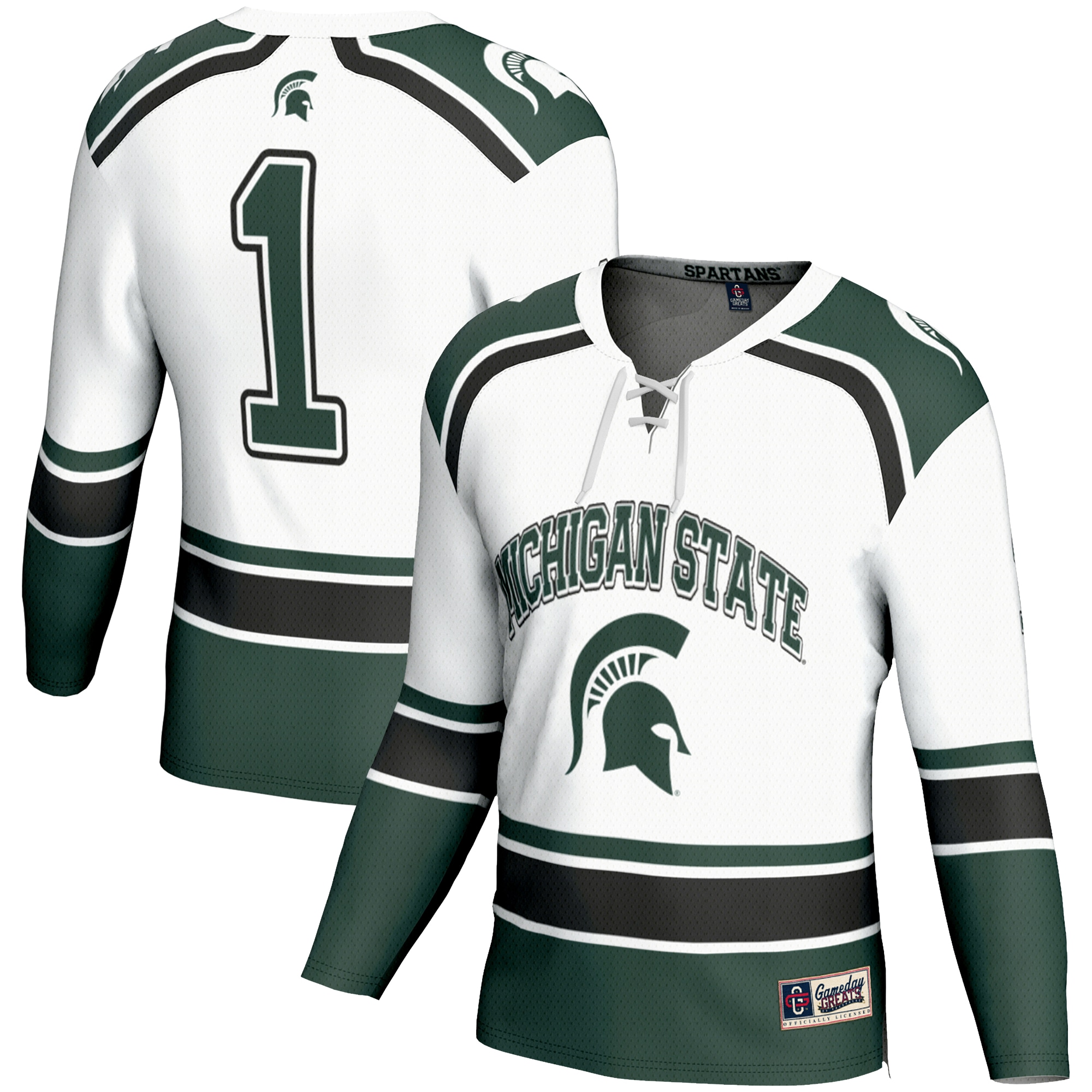Hockey Michigan State Spartans Replica Jersey White NCAA College Hockey Fan Wear Hockey