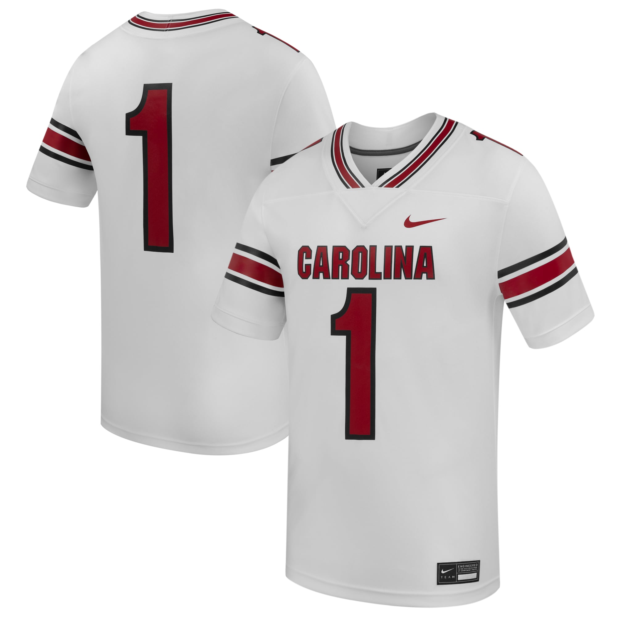 Reissue South Carolina Gamecocks Game Jersey No.1 White NCAA College Basketball Fan Wear