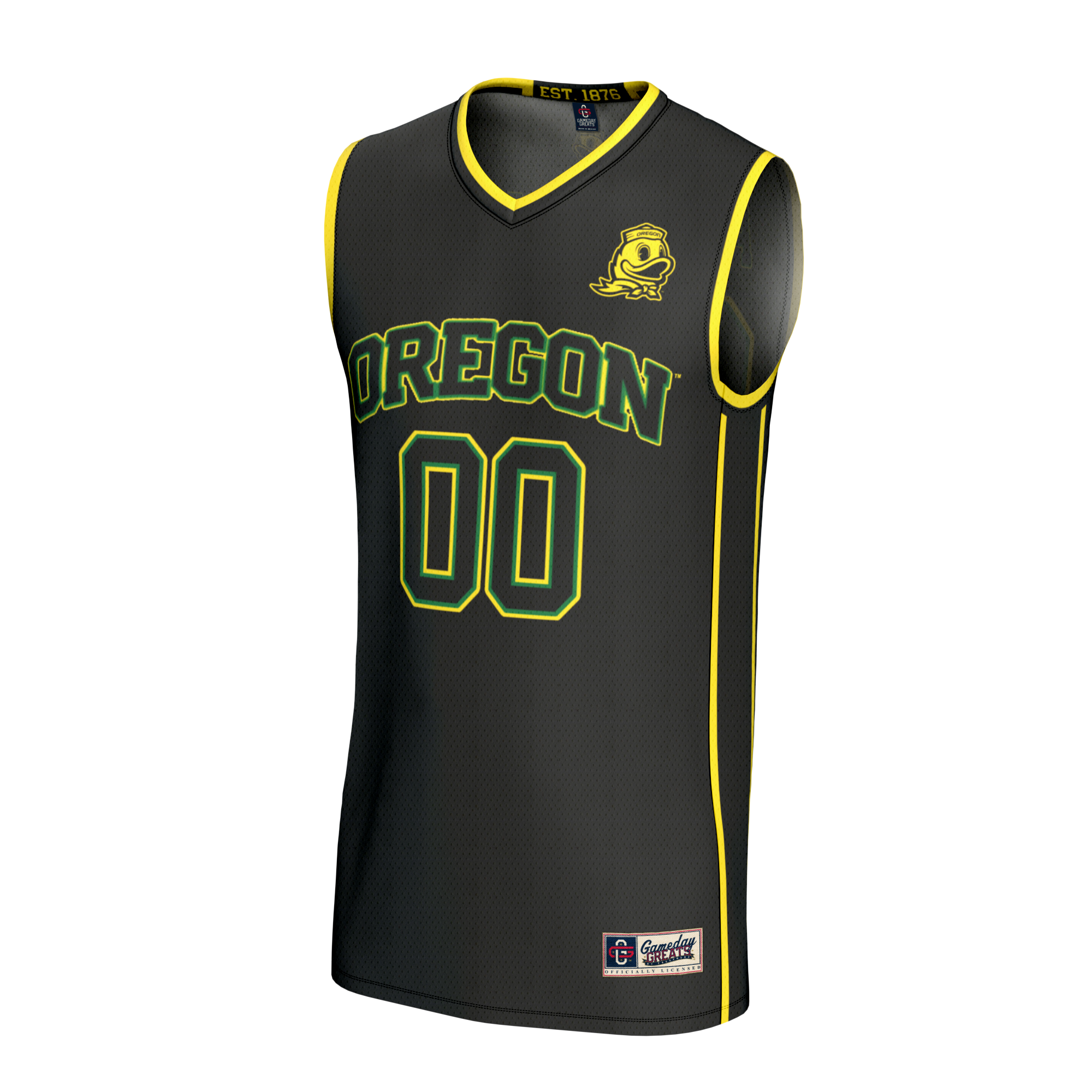 Collegiate Oregon Ducks Player Jersey Black NCAA College Basketball Fan Wear Collegiate