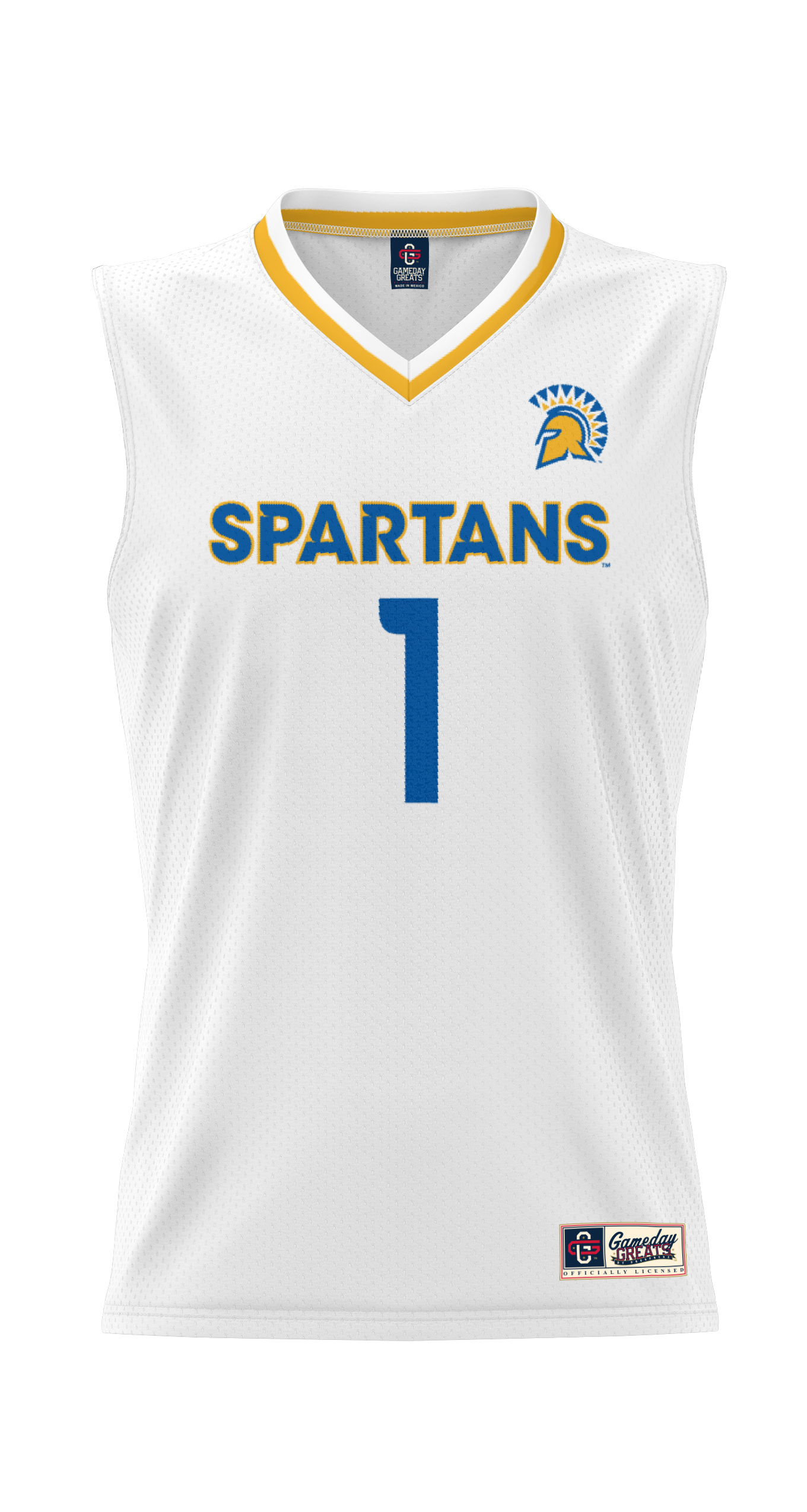 Basketball San Jose State Spartans Game Jersey No.1 White NCAA College Basketball Fan Wear
