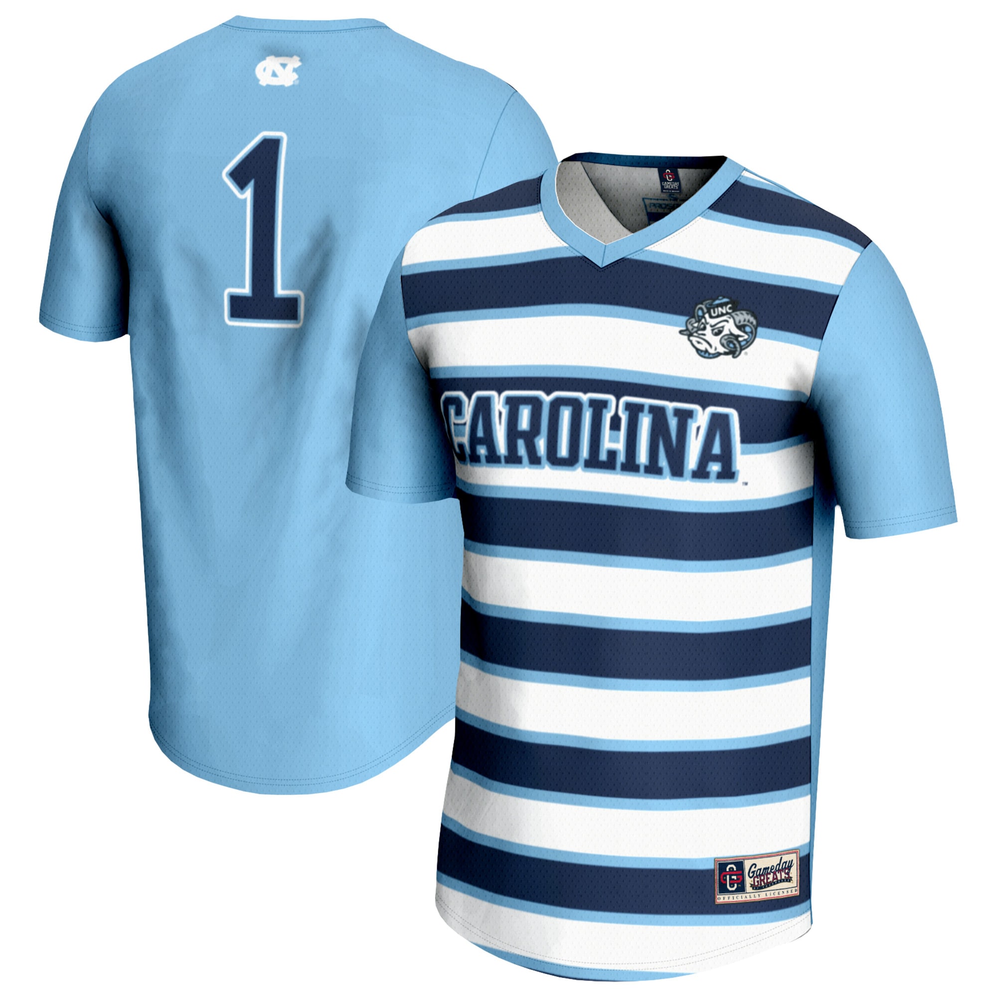 Soccer Fashion North Carolina Tar Heels Game Jersey Blue NCAA College Soccer Fan Wear