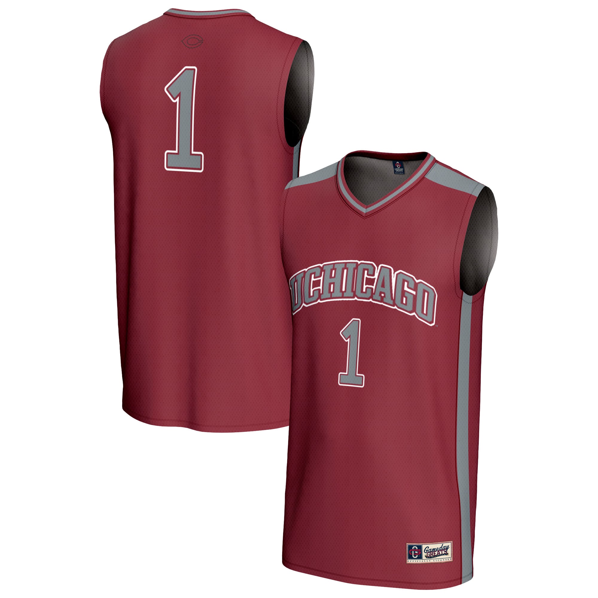 Ultra-Light Fashion Basketball UChicago Maroons Jersey No.1 Maroon NCAA College Basketball Fan Wear