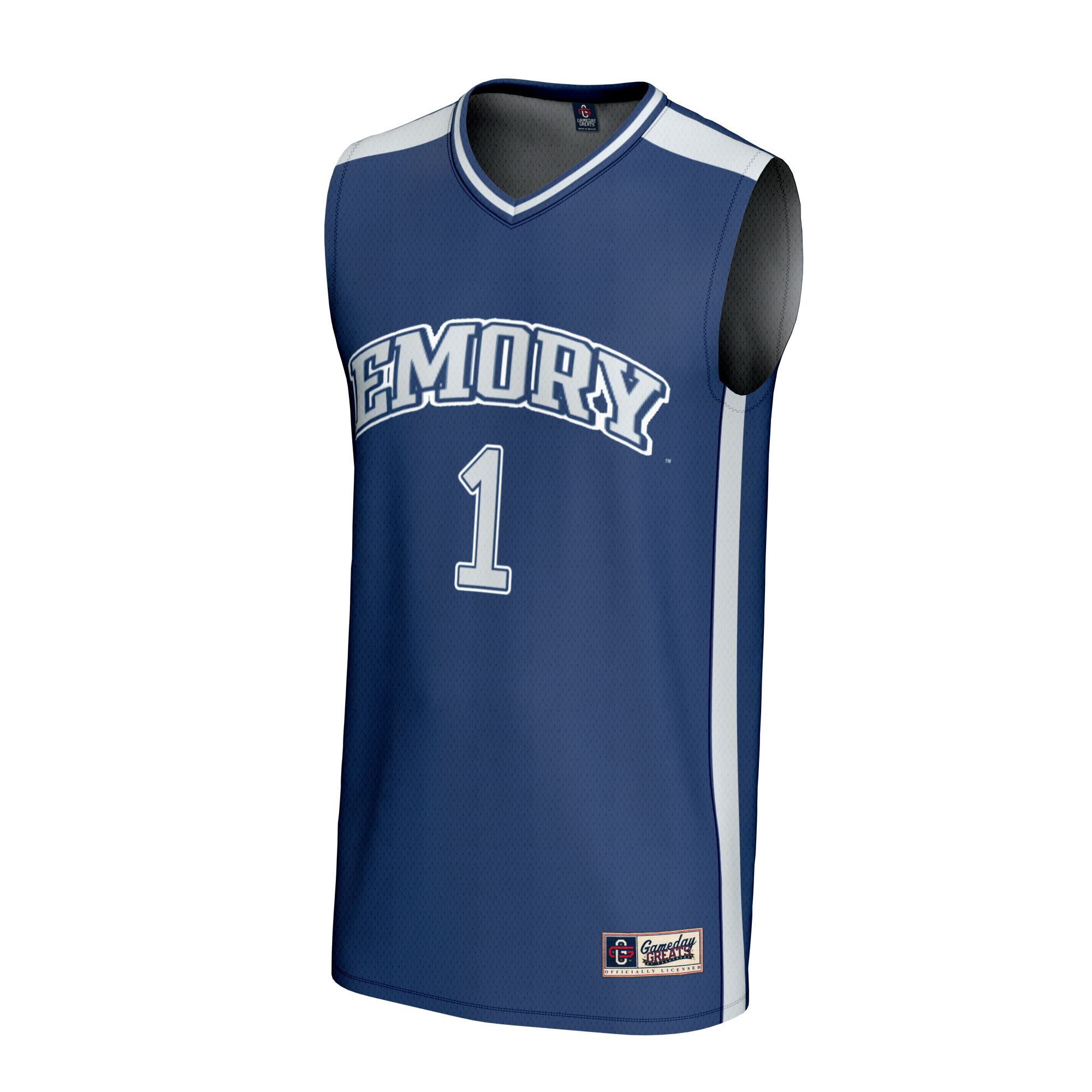 Collegiate Fashion Emory Eagles Game Jersey No.1 Blue NCAA College Football Fan Wear