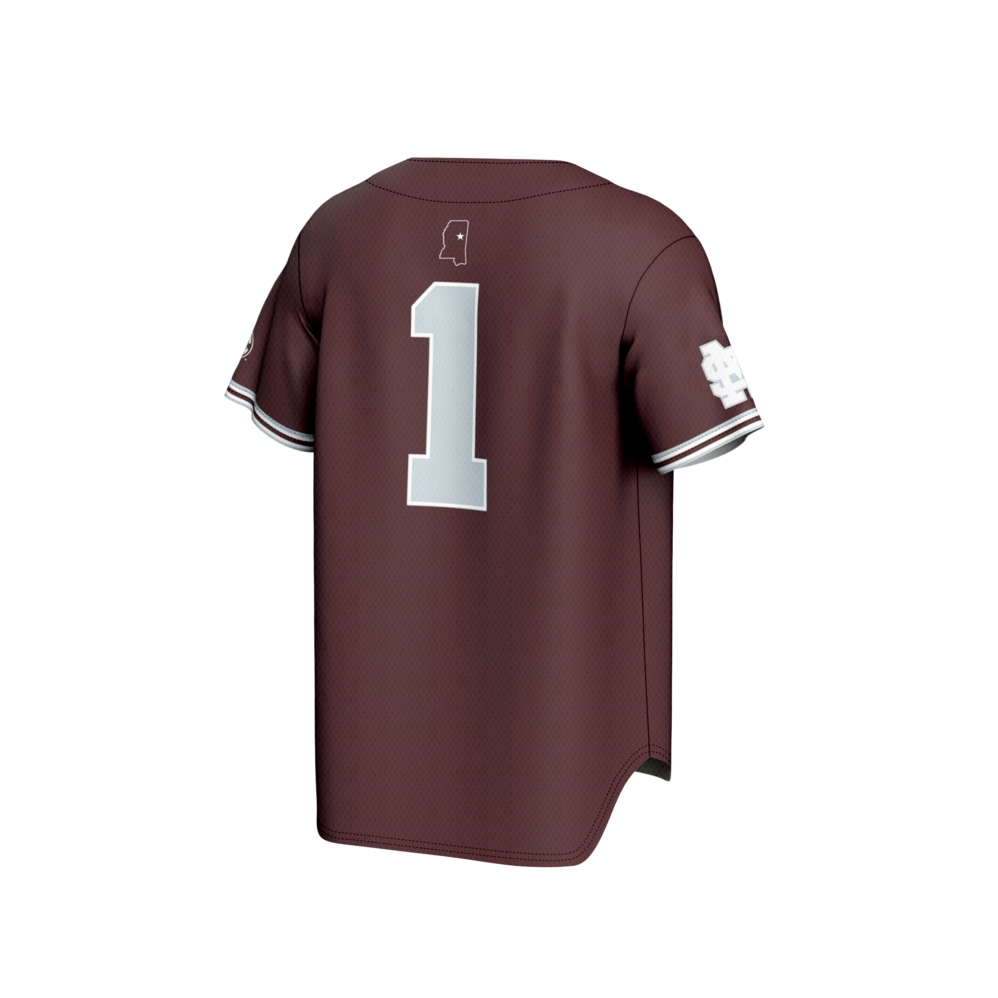 Maroon Collegiate Baseball Mississippi State Bulldogs Game Jersey Maroon NCAA College Baseball Fan Wear Maroon Collegiate Baseball