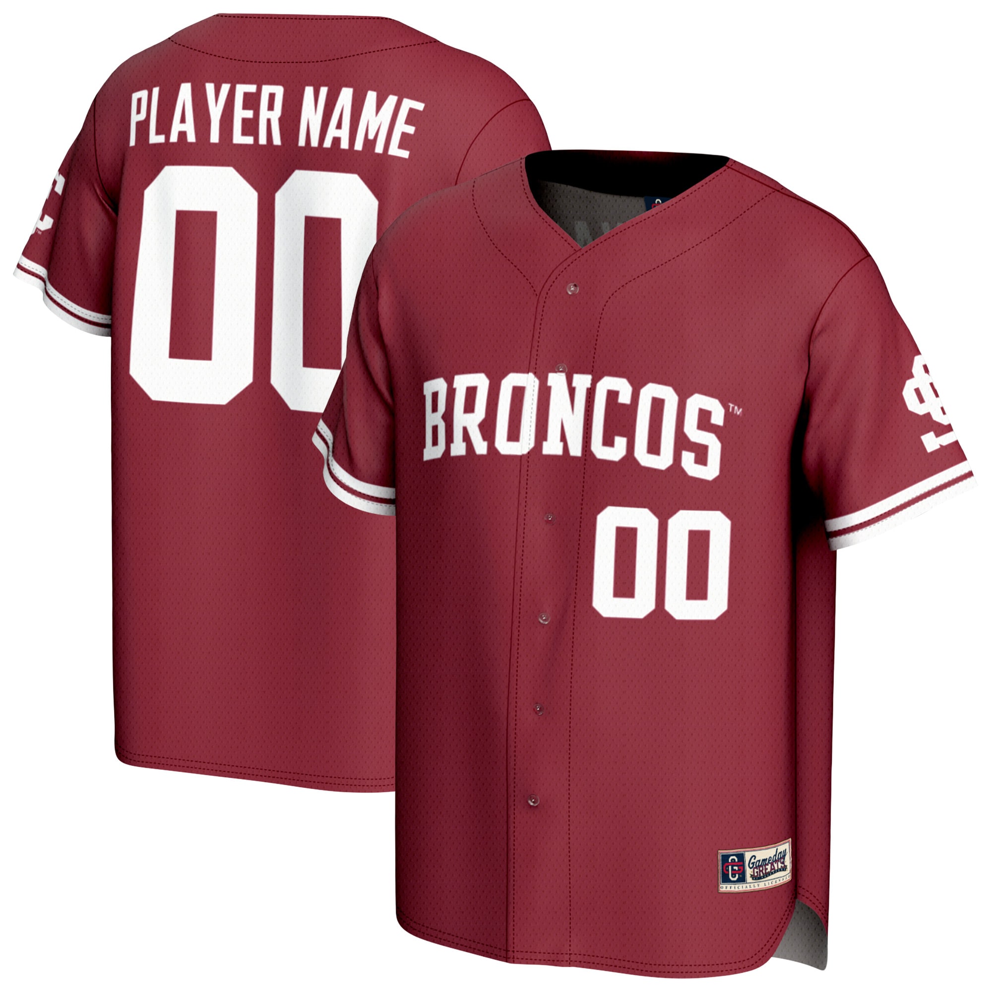 NIL Pick Santa Clara Broncos Player Jersey Maroon NCAA College Softball Fan Wear