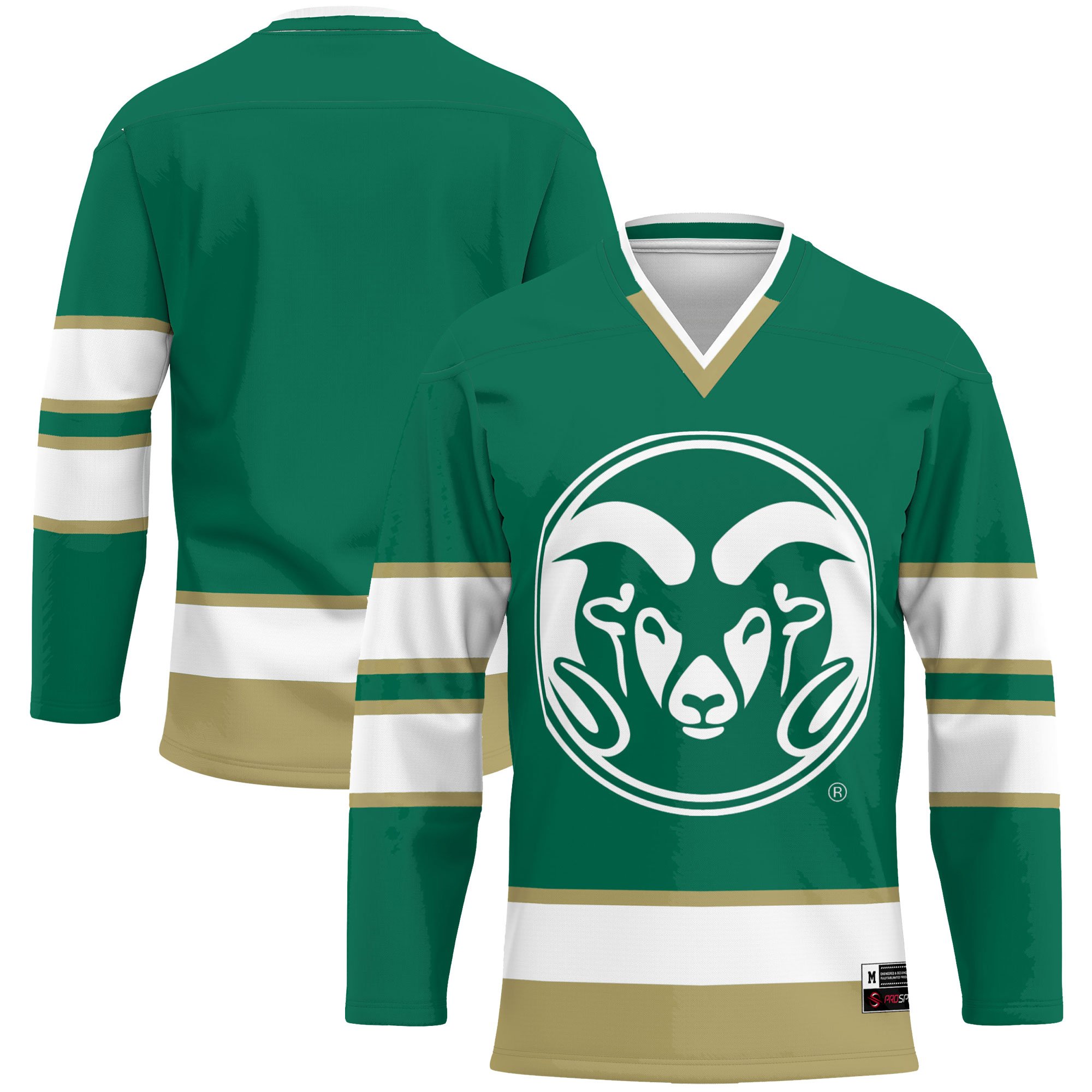 Hockey Colorado State Rams Game Jersey Green NCAA College Hockey Fan Wear