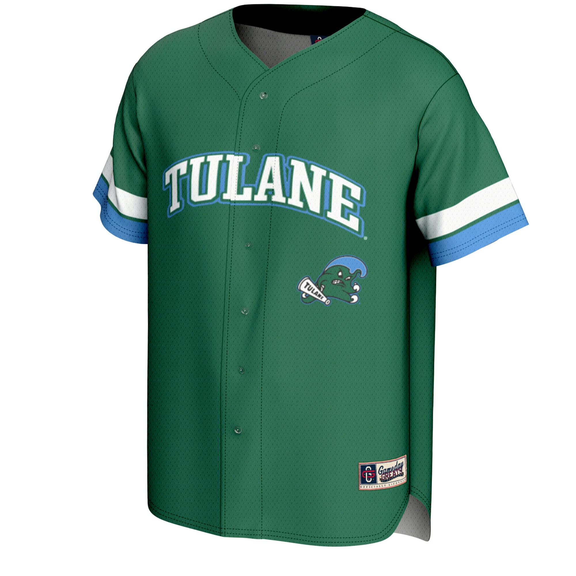 Spirit Baseball Tulane Green Wave Game Jersey Green NCAA College Baseball Fan Wear Spirit Baseball