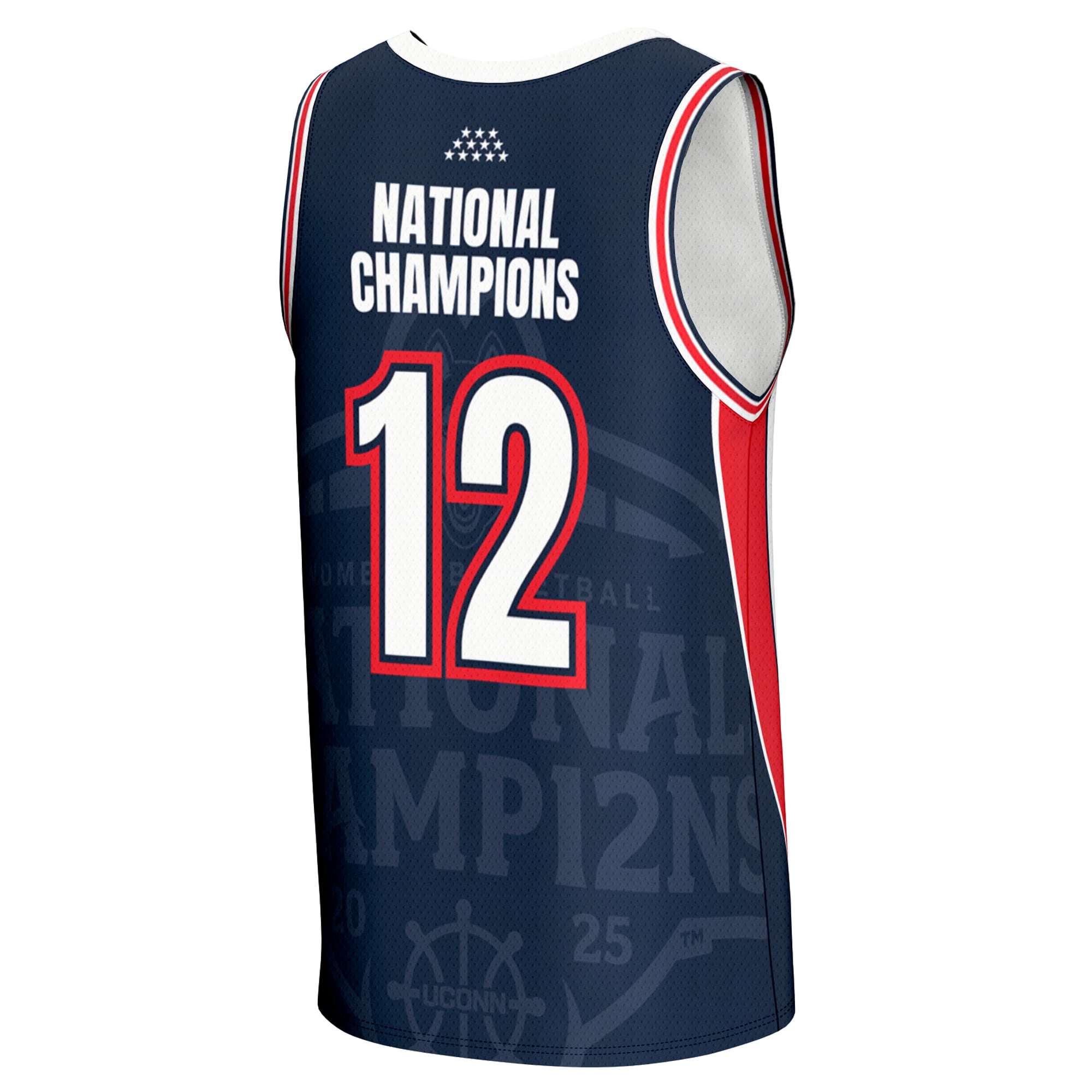 White Basketball Champions UConn Huskies Game Jersey White NCAA College Basketball Fan Wear White Basketball Champions