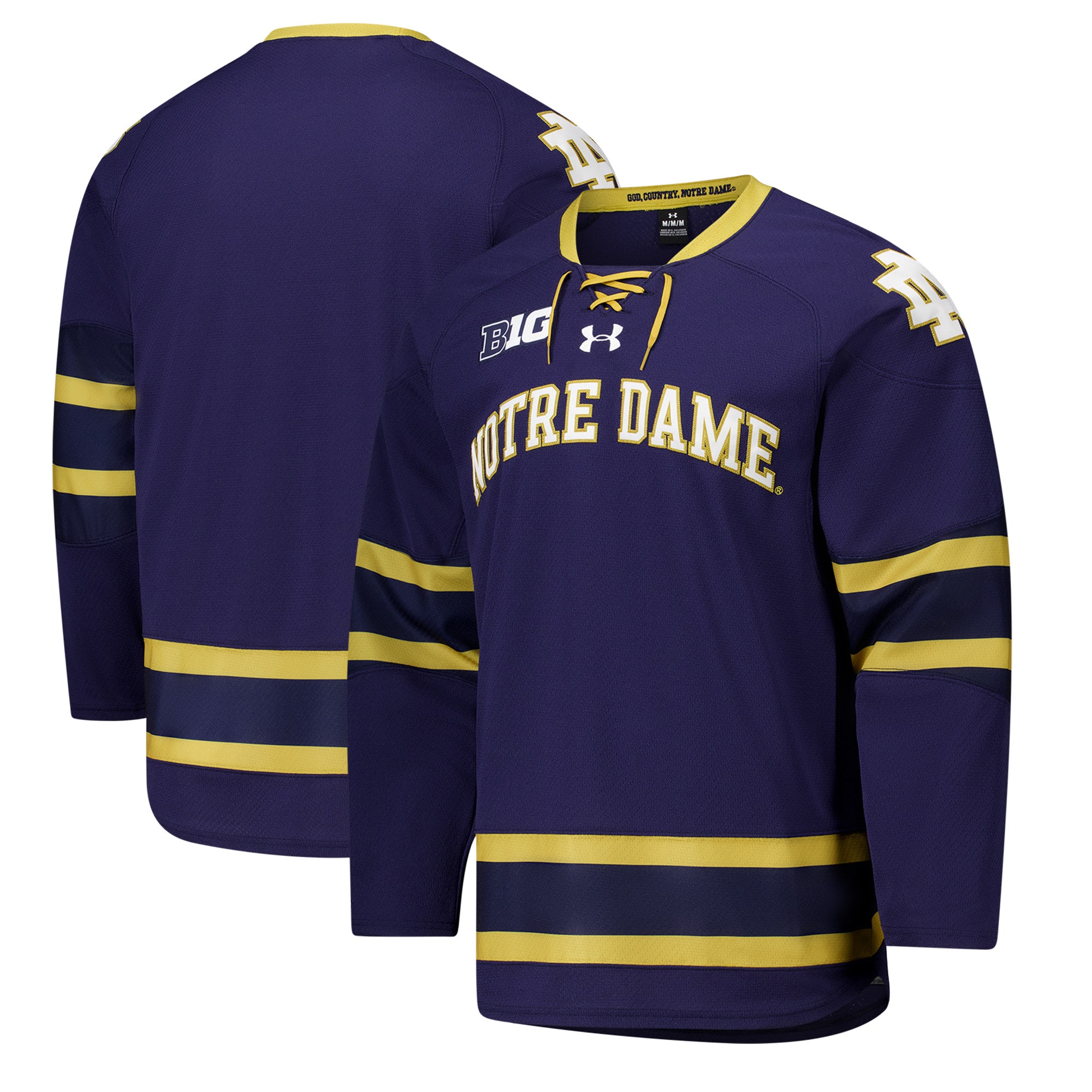 Hockey Notre Dame Fighting Irish Alternate Jersey Navy NCAA College Hockey Fan Wear Hockey