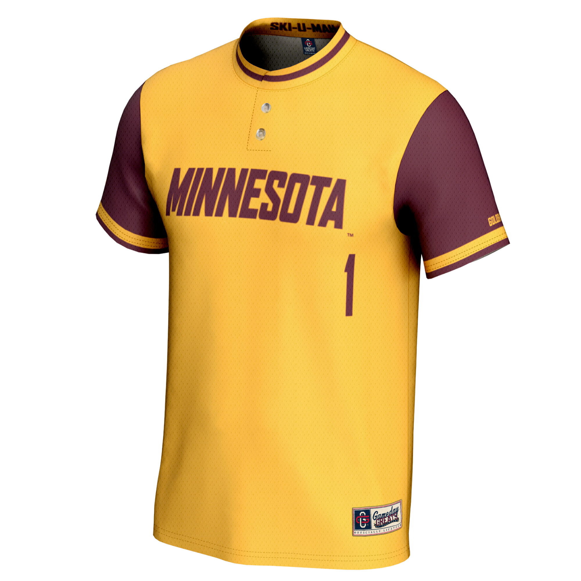 Softball Minnesota Golden Gophers Game Jersey Gold NCAA College Softball Fan Wear