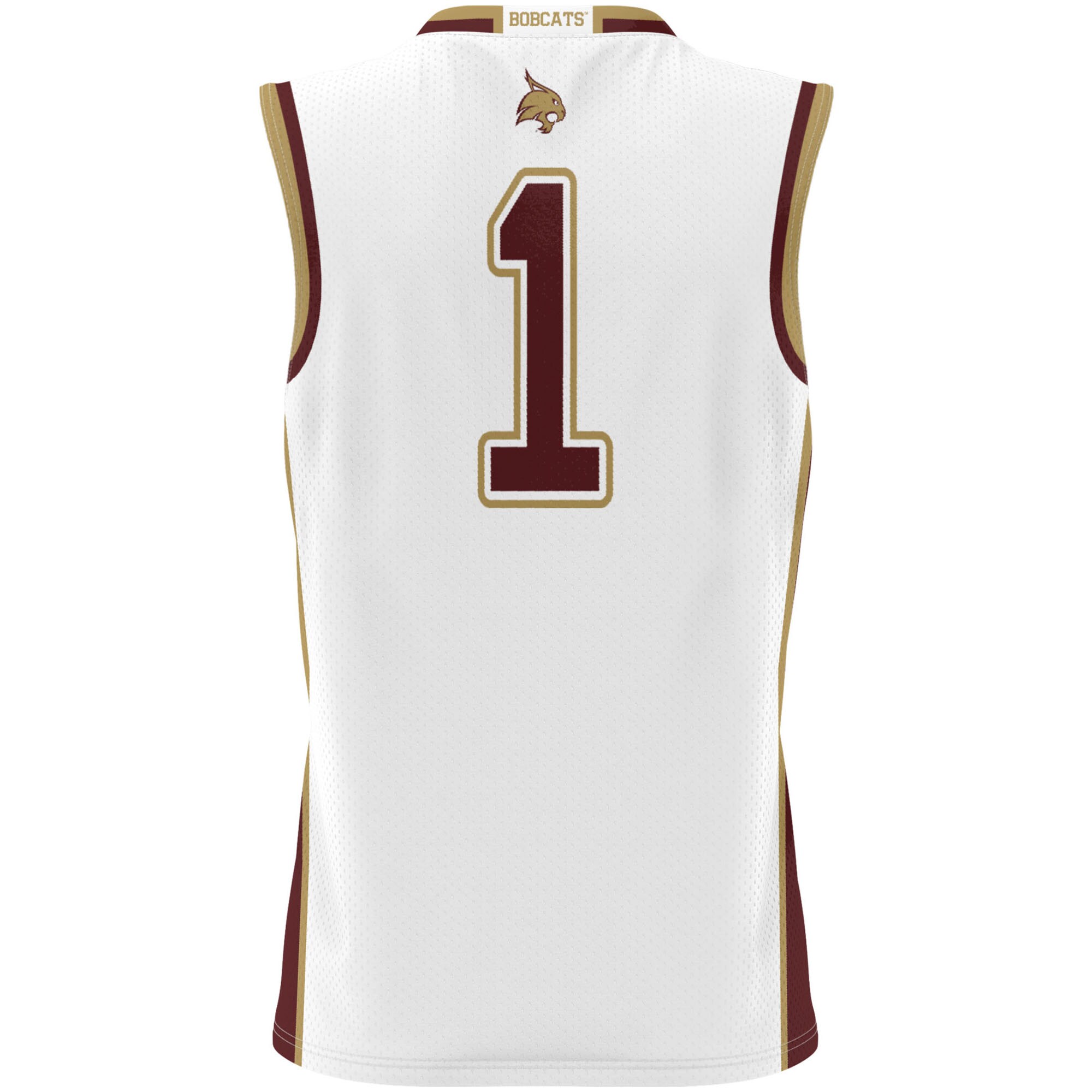 Basketball Texas State Bobcats Game Jersey No.1 White NCAA College Basketball Fan Wear Basketball