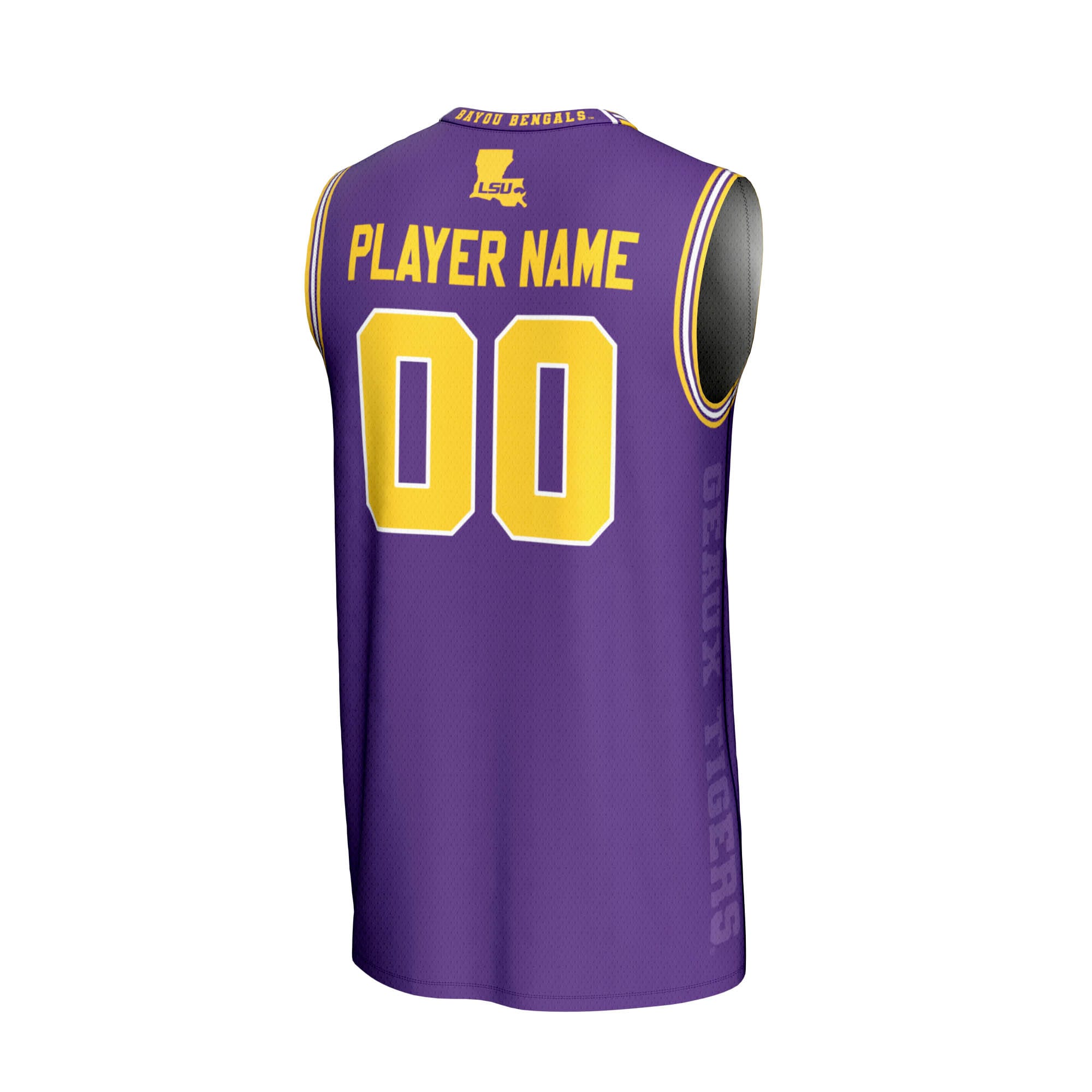 NIL Pick Basketball LSU Tigers Player Jersey Purple NCAA College Basketball Fan Wear NIL Pick Basketball