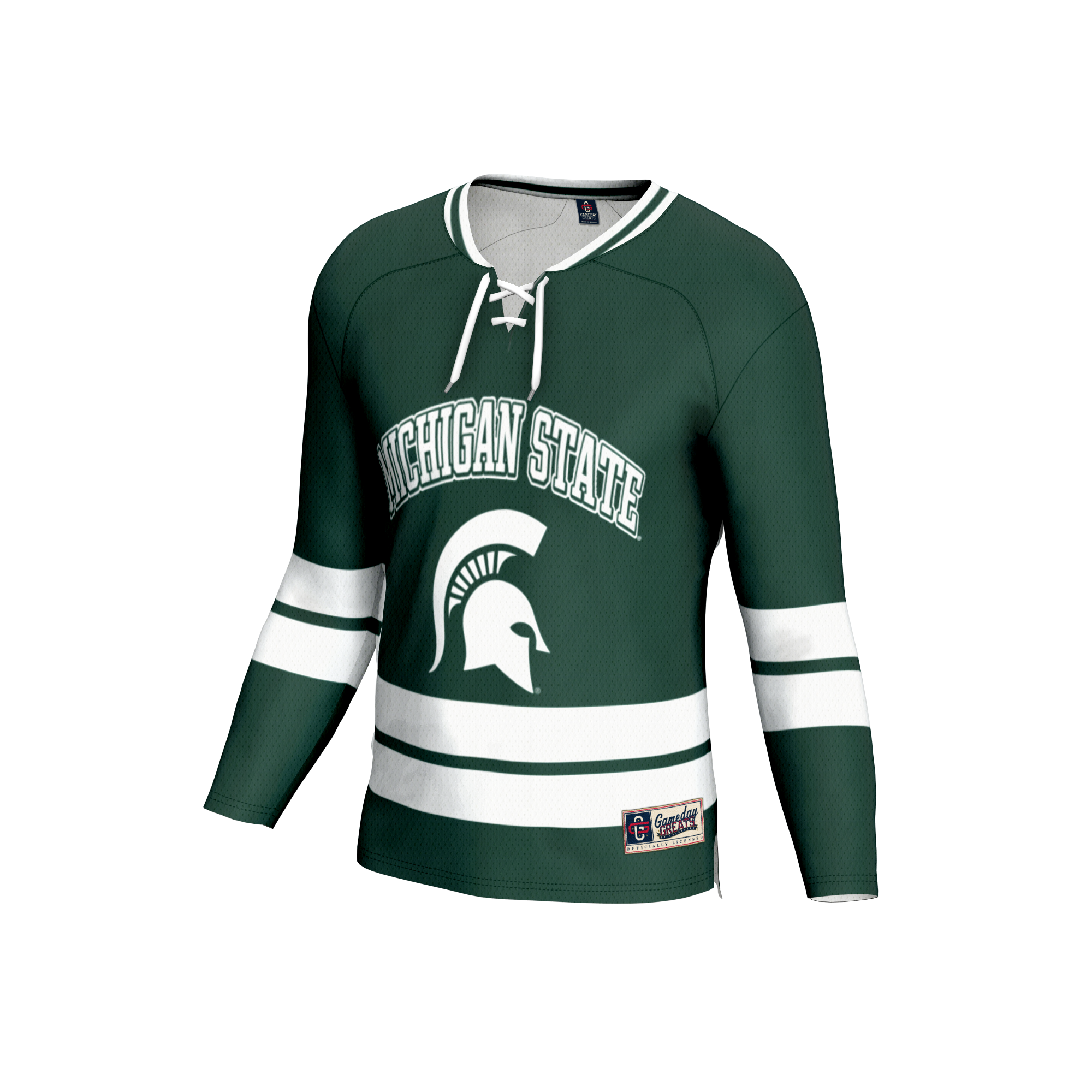 Green Fashion Hockey Michigan State Spartans Game Jersey Green NCAA College Hockey Fan Wear Green Fashion Hockey