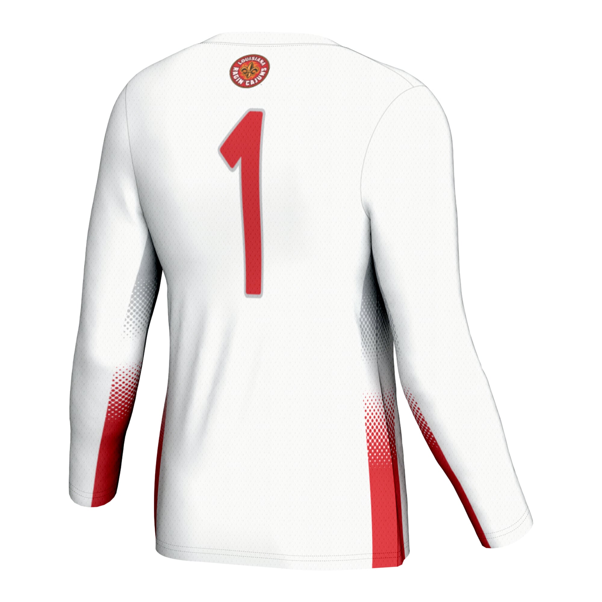 Volleyball Louisiana Ragin' Cajuns Game Jersey No.1 White NCAA College Volleyball Fan Wear